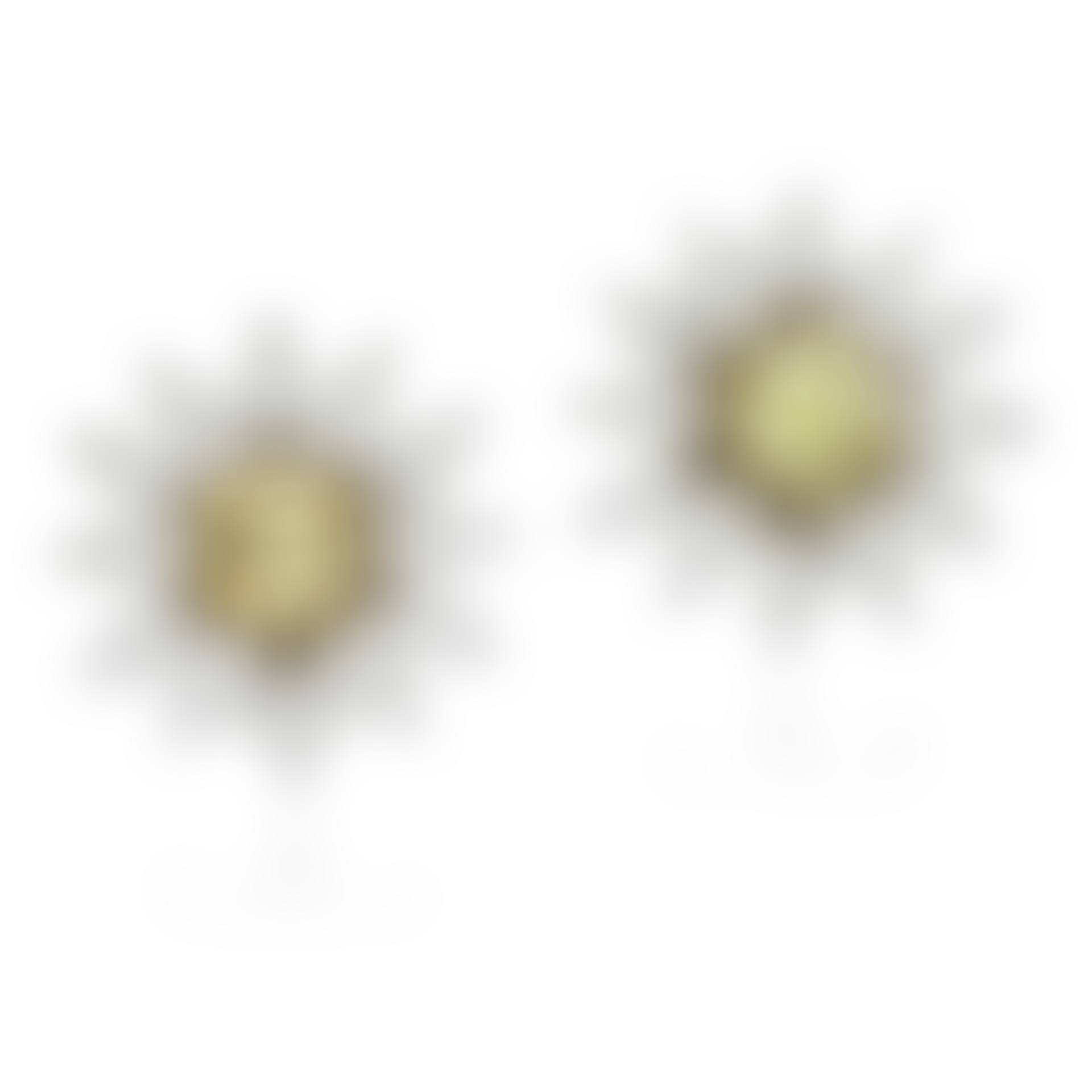 Pair of coloured diamond and diamond earrings (preview)