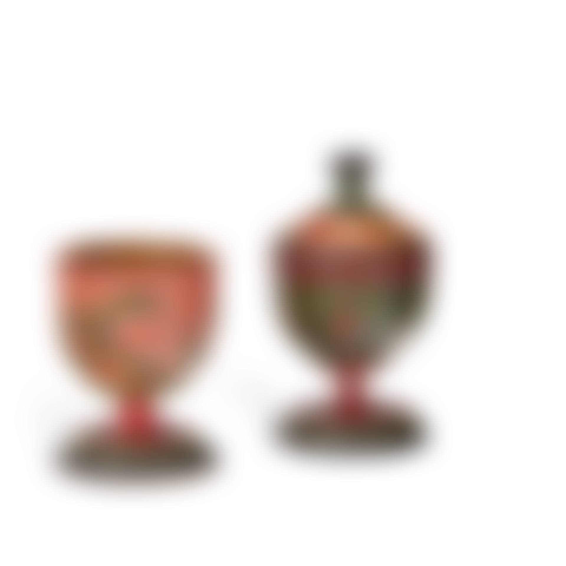 A PAINT-DECORATED LEHNWARE CUP AND LEHNWARE SAFFRON CUP (preview)