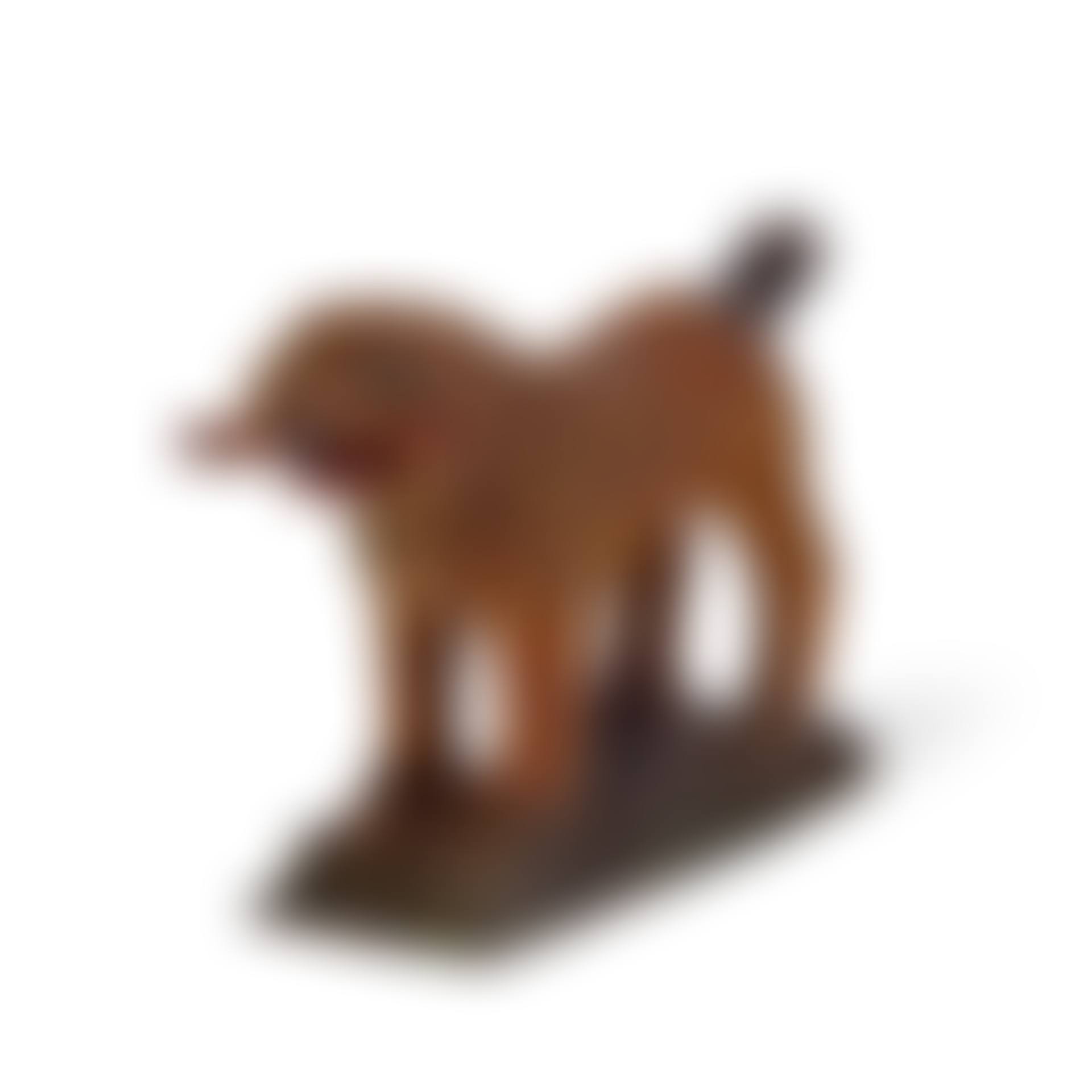 A CARVED AND PAINTED PINE POODLE WITH STICK  (preview)