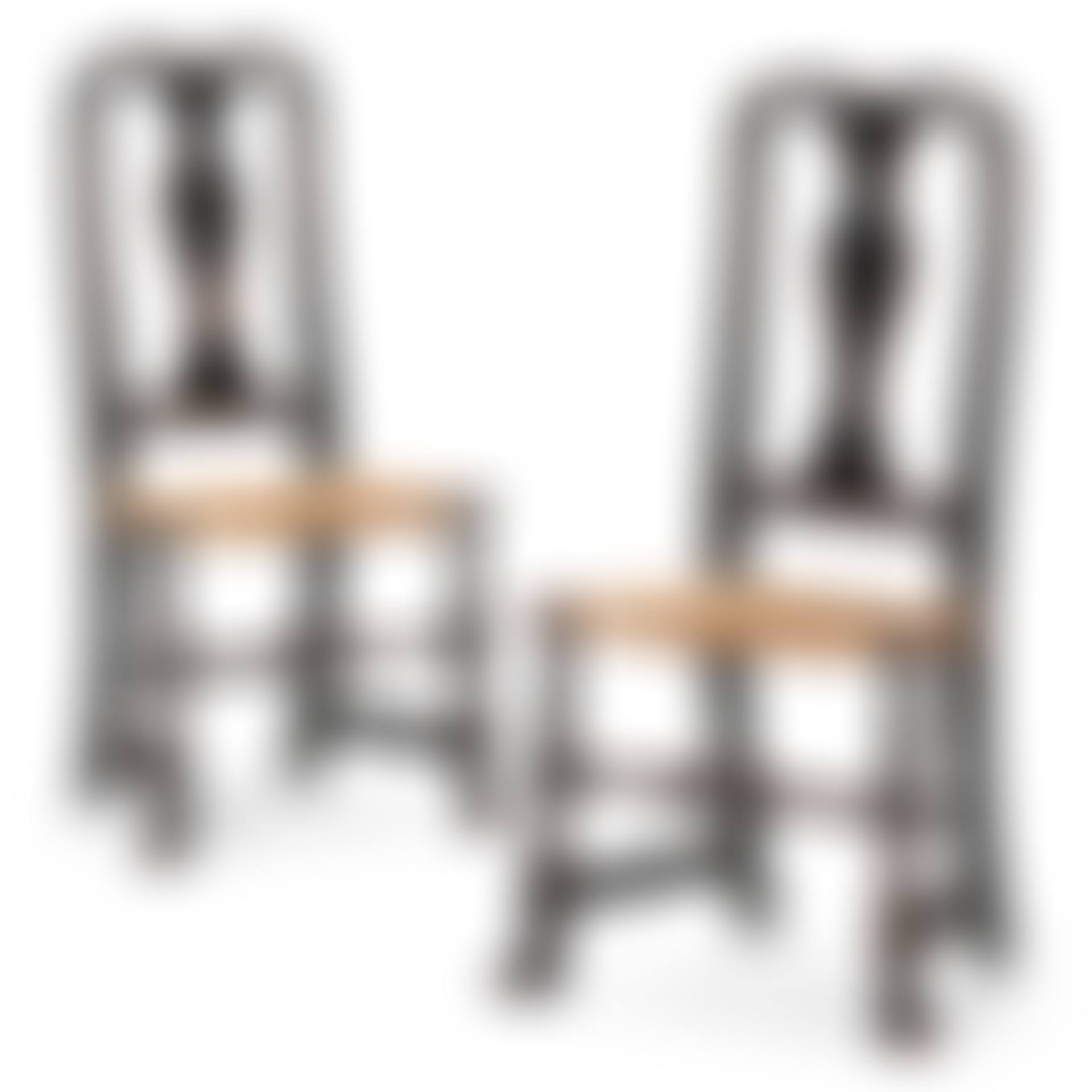 A PAIR OF QUEEN ANNE BLACK-PAINTED MAPLE SIDE CHAIRS  (preview)