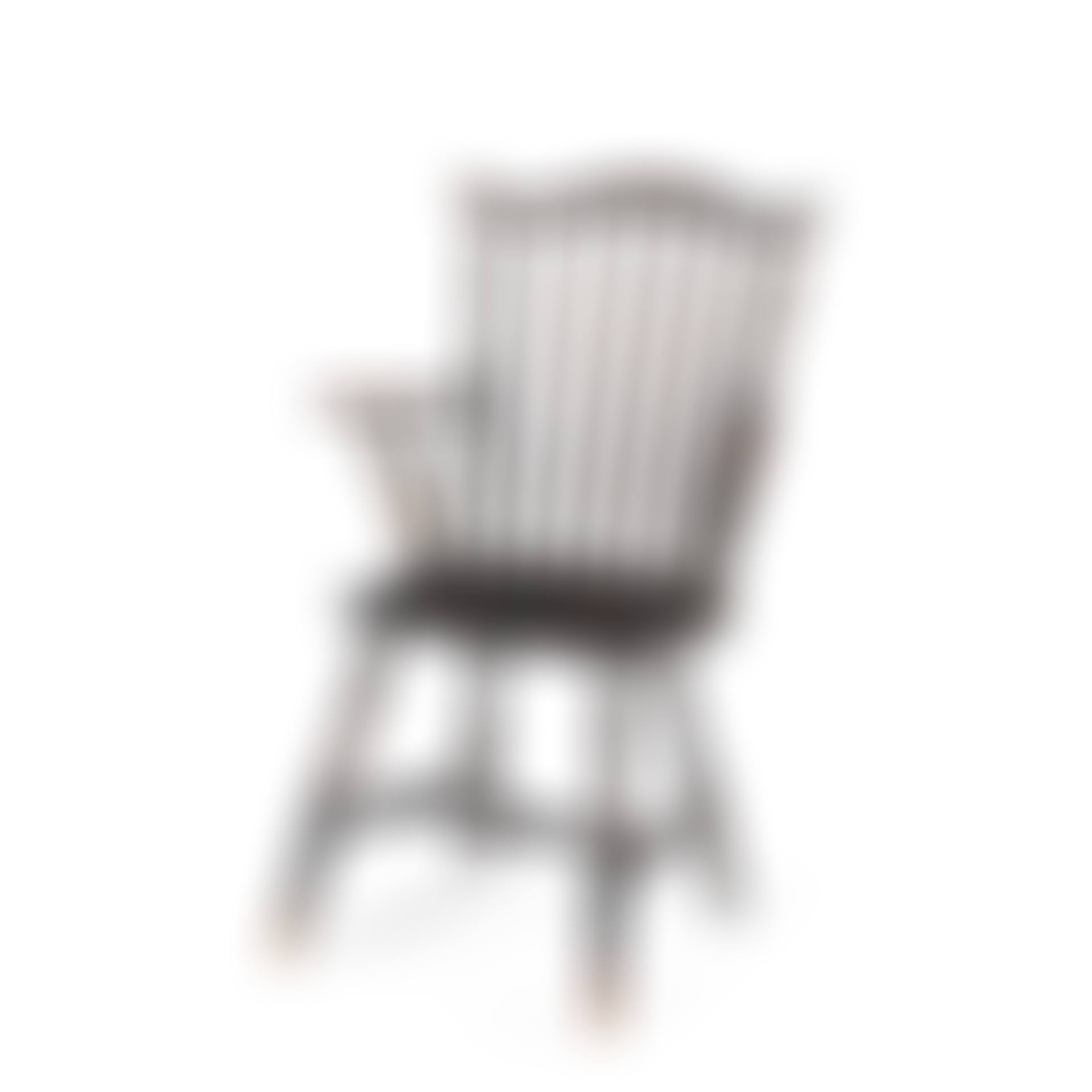 A BLACK PAINTED MAPLE AND ASH FAN-BACK WINDSOR ARMCHAIR  (preview)