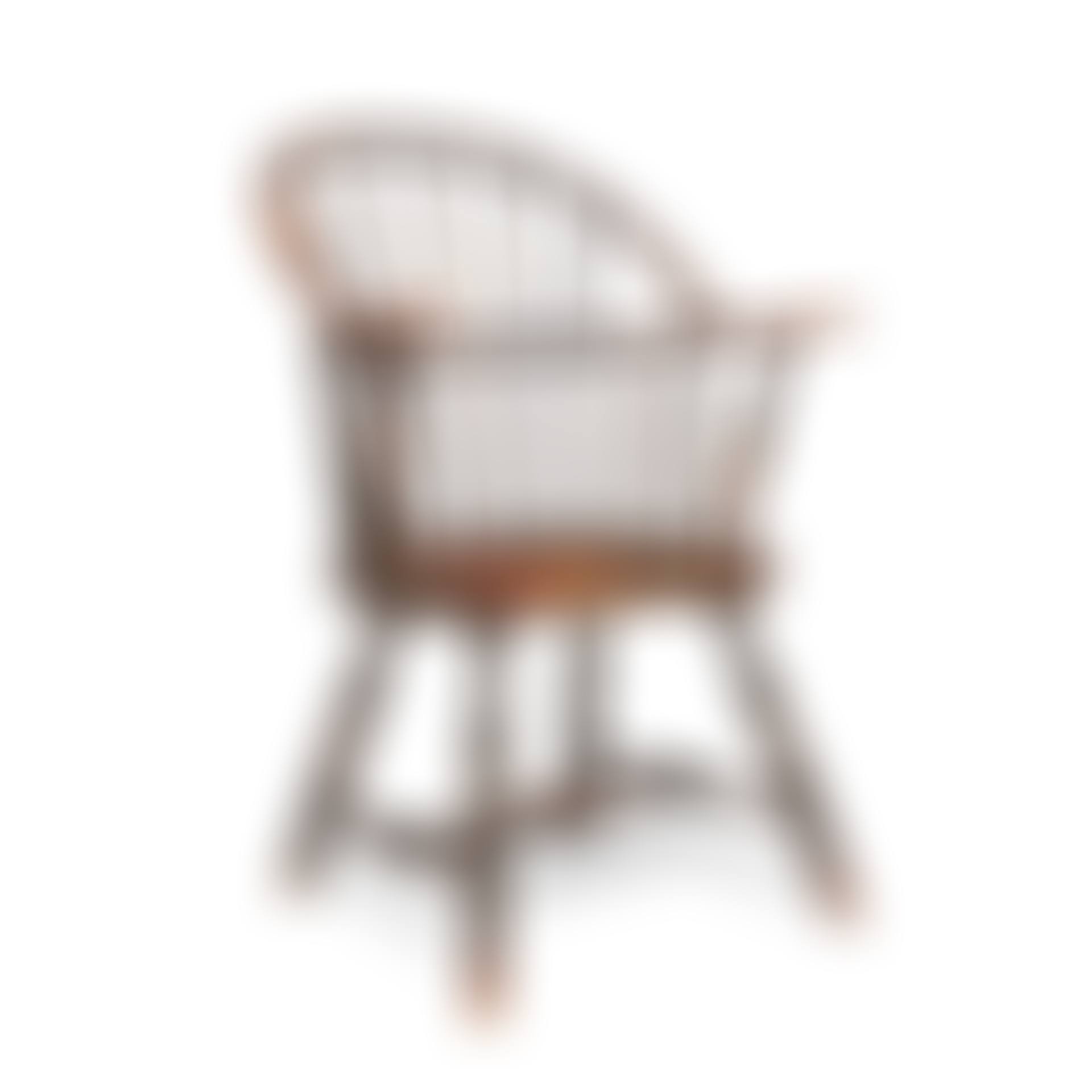 A BLACK-PAINTED MAPLE AND ASH SACK-BACK WINDSOR ARMCHAIR (preview)