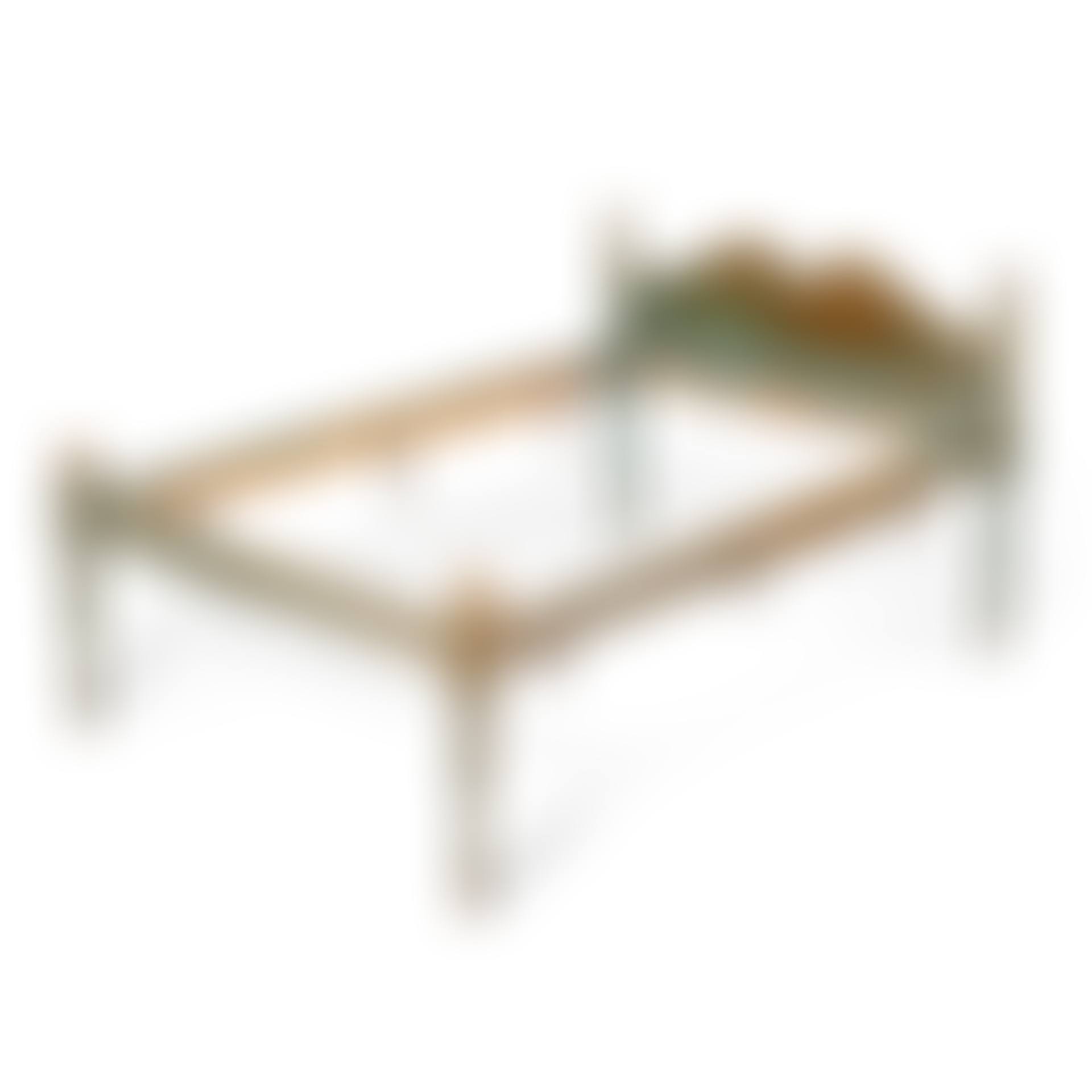 A FEDERAL BLUE-PAINTED LOW-POST BEDSTEAD (preview)