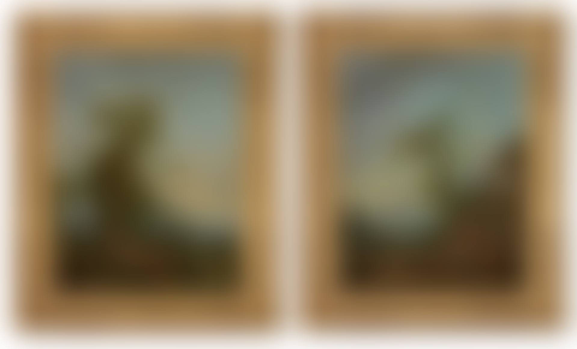 Figures by ruins in a landscape; and Figures by a river in a landscape (preview)