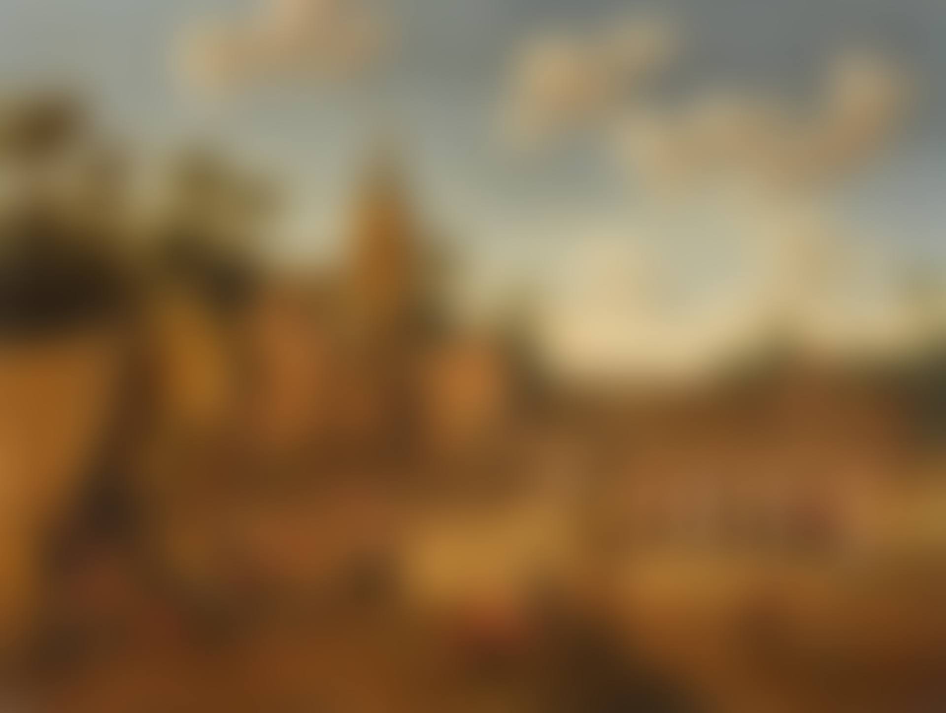 A village landscape with peasants at a table, gamblers in the middle distance, dogs and other figures with a church and houses beyond (preview)