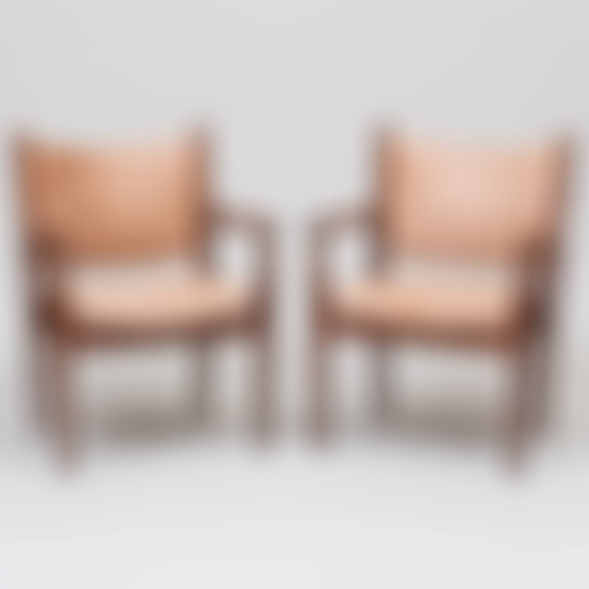 Pair of Hans Wegner For Hansen Teak Leather Upholstered 'JH-513' Armchairs (preview)