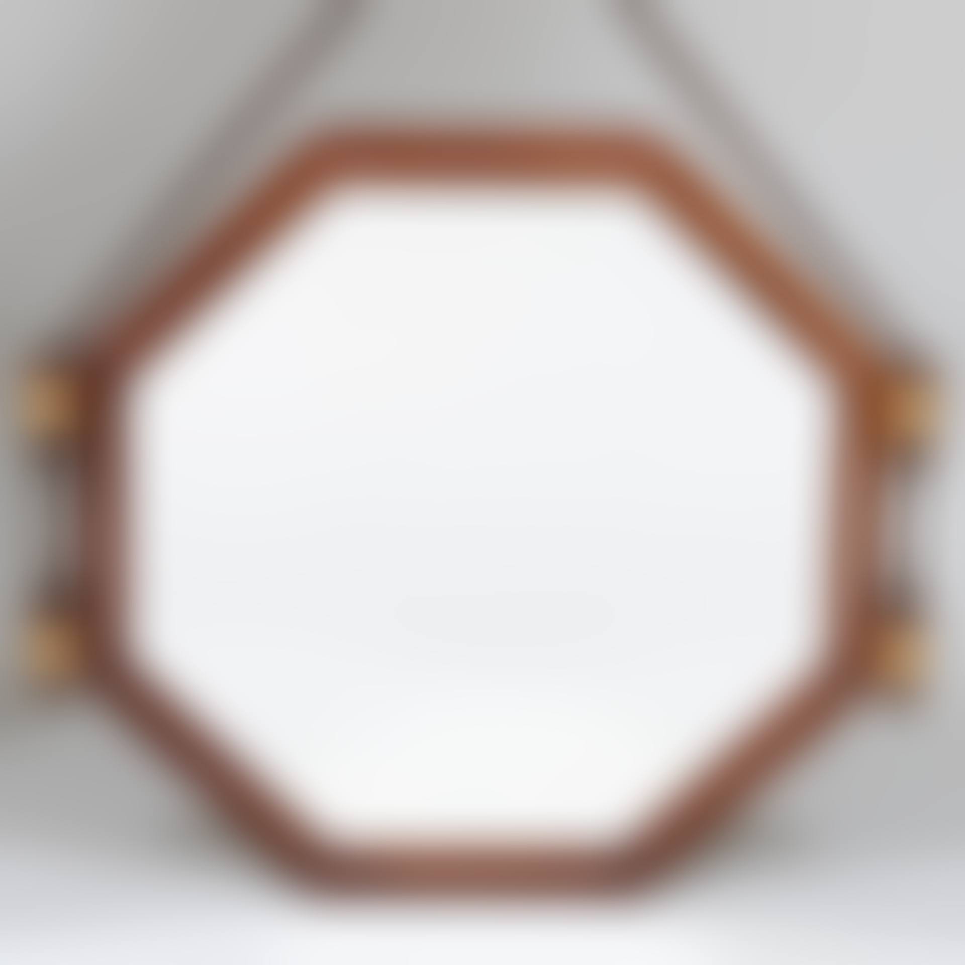 Art Deco Mahogany, Parcel Gilt and Silk Braid Octagonal Beveled Glass Mirror (preview)