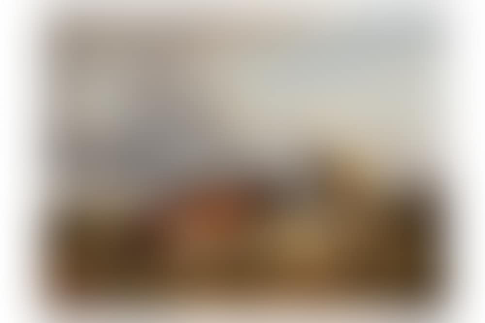 Landscape with a cow and sheep (preview)