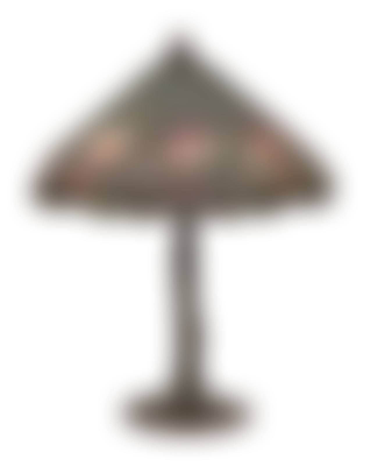 A Handel Bronze and Slag Glass Palm Tree and Sunset Table Lamp (preview)