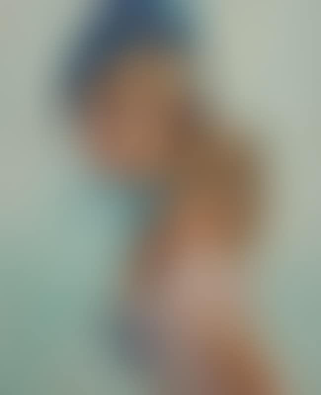Portrait of a lady wearing a blue hat (preview)