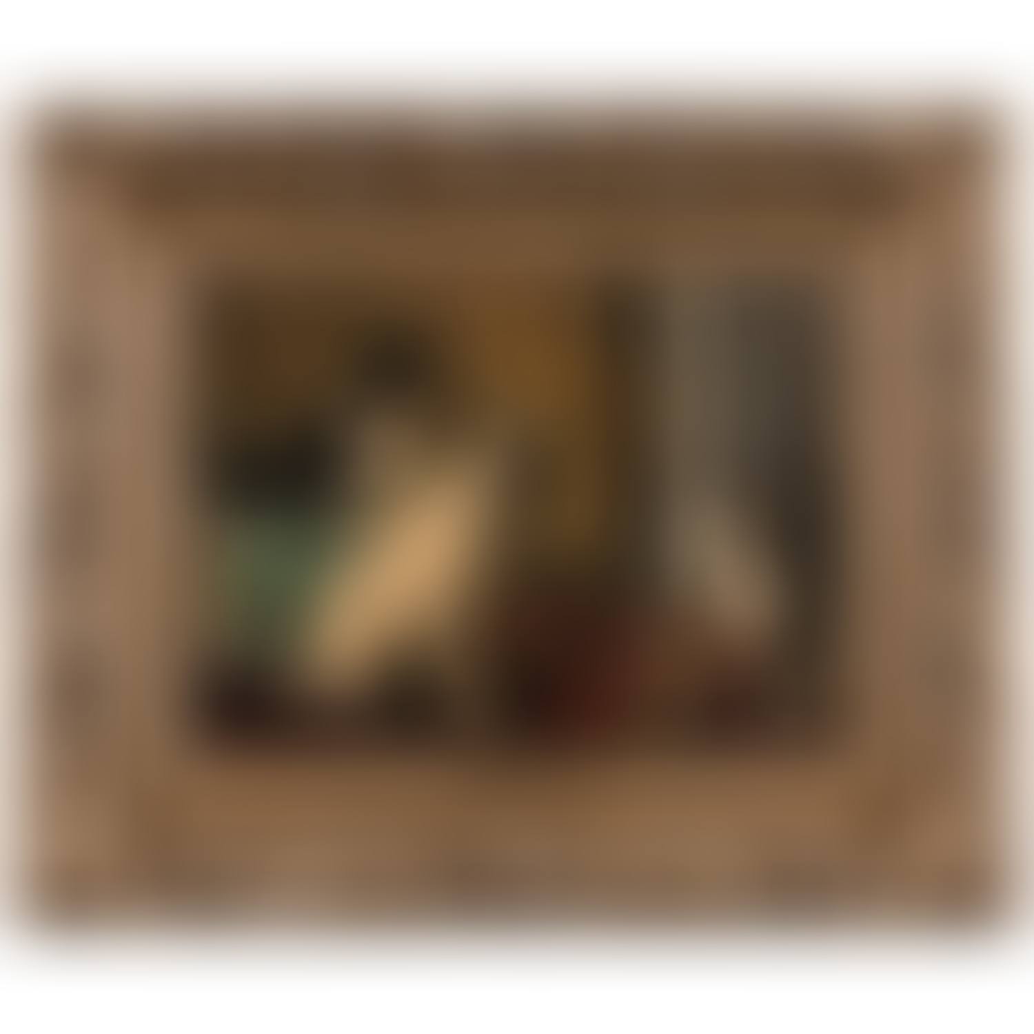 Chat se cachant d"un carlin et d"un autre chien; Cat hiding from a pug and another dog (preview)