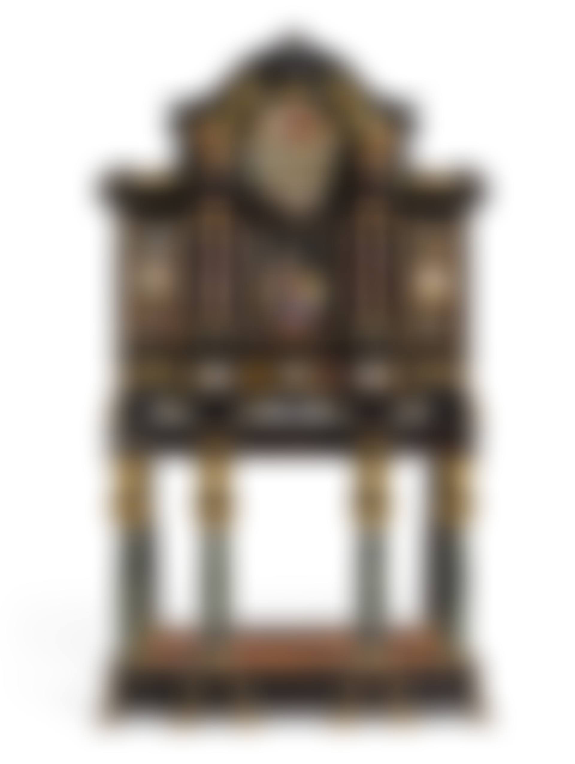 AN ITALIAN ORMOLU-MOUNTED PIETRA DURA AND EBONY CABINET-ON-STAND  (preview)