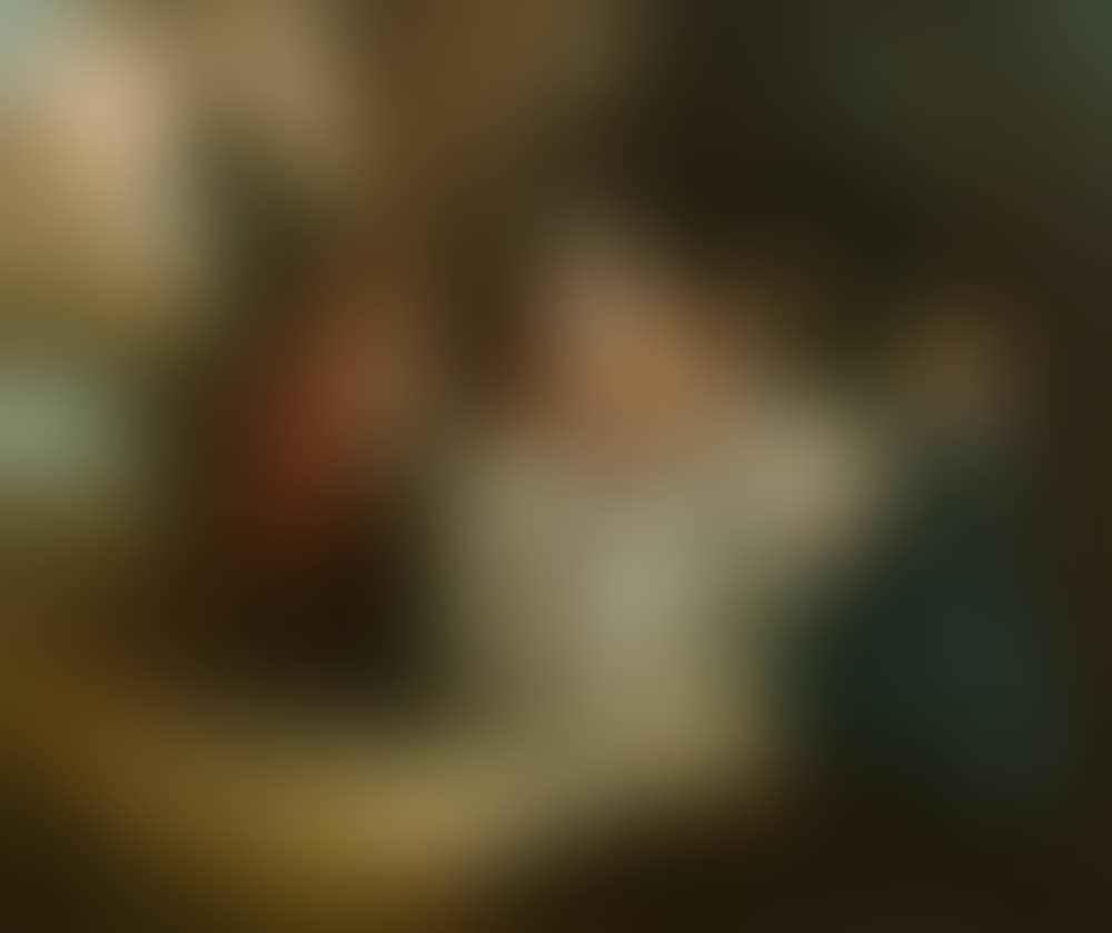 Resting lady with children in a park landscape (preview)