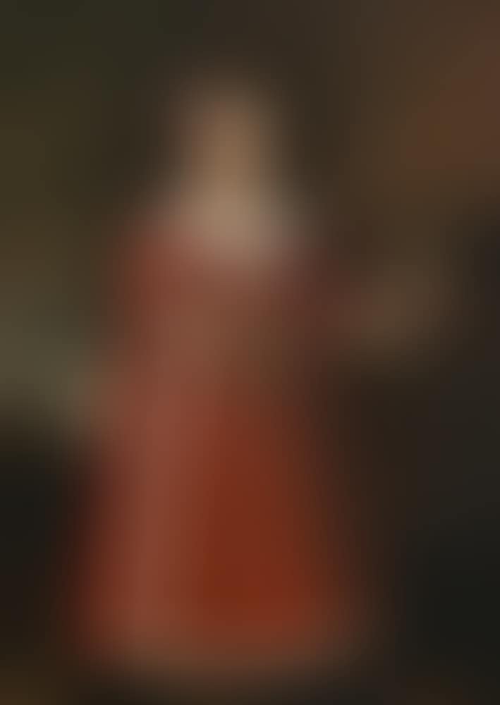 Portrait of a little girl with fan and flower bouquet (preview)