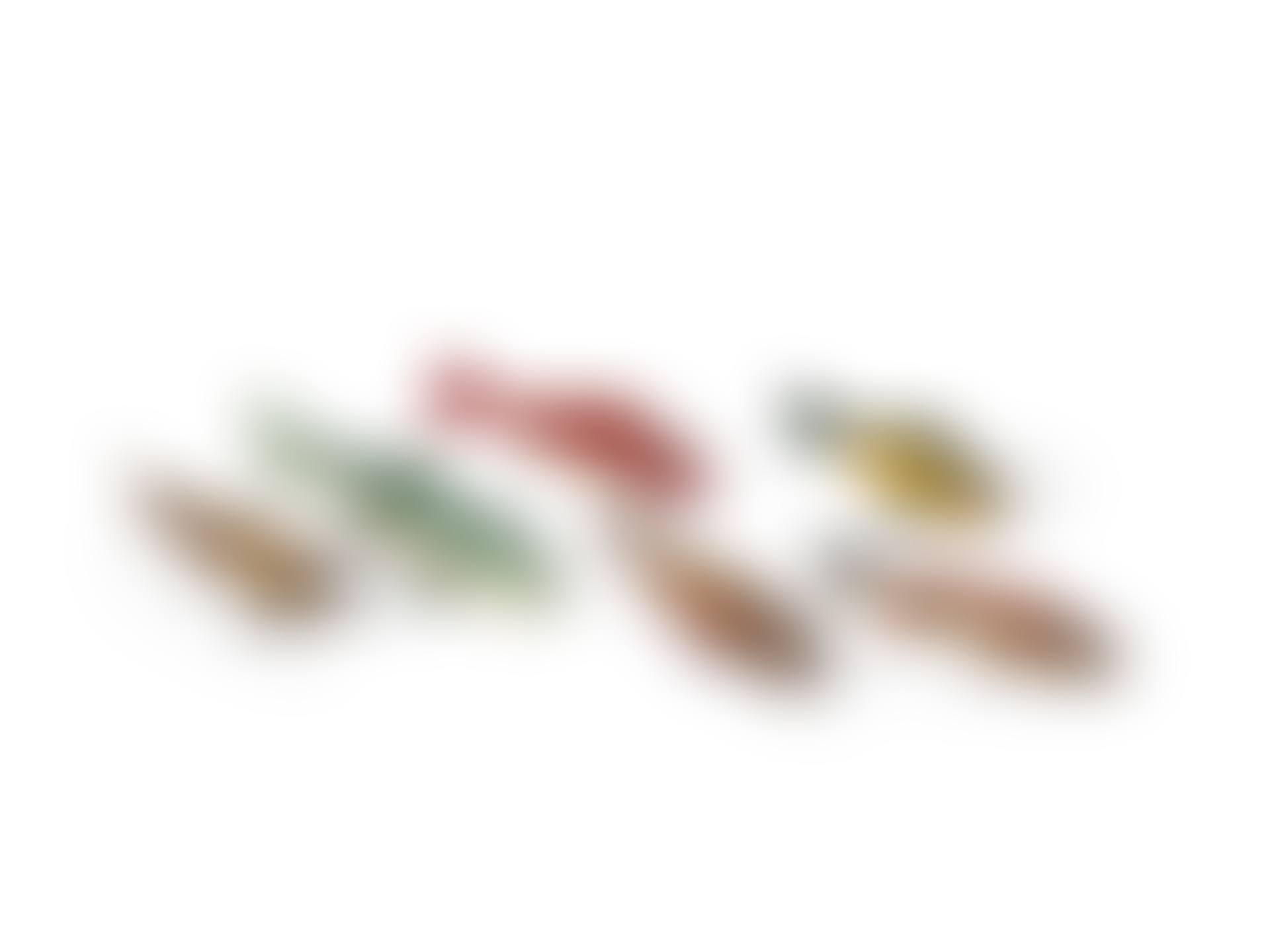 A GROUP OF SIX CARVED AND PAINTED WOOD, METAL, LEATHER AND GLASS FISH DECOYS (preview)