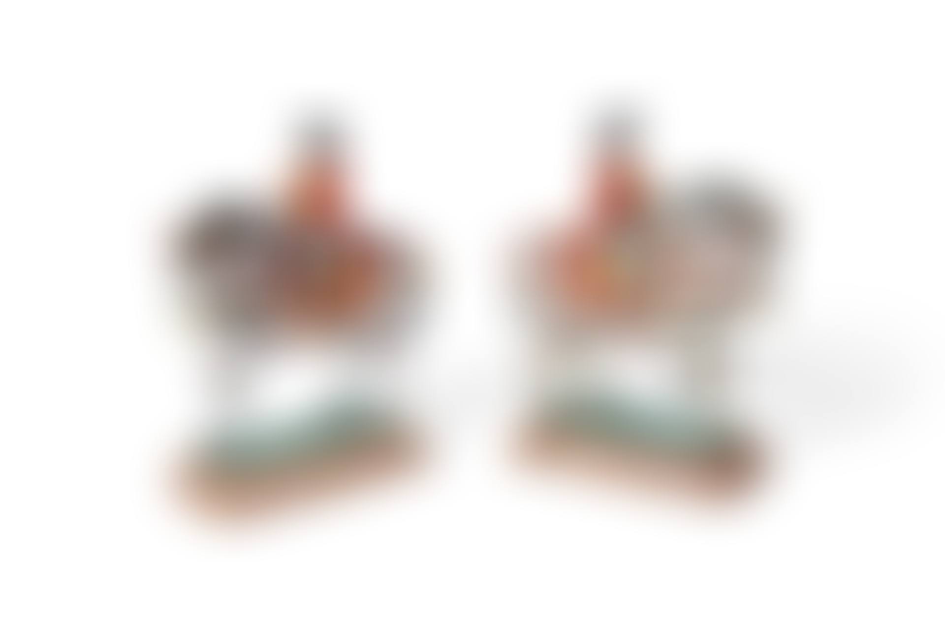 A PAIR OF DUTCH DELFT POLYCHROME EQUESTRIAN FIGURES (preview)