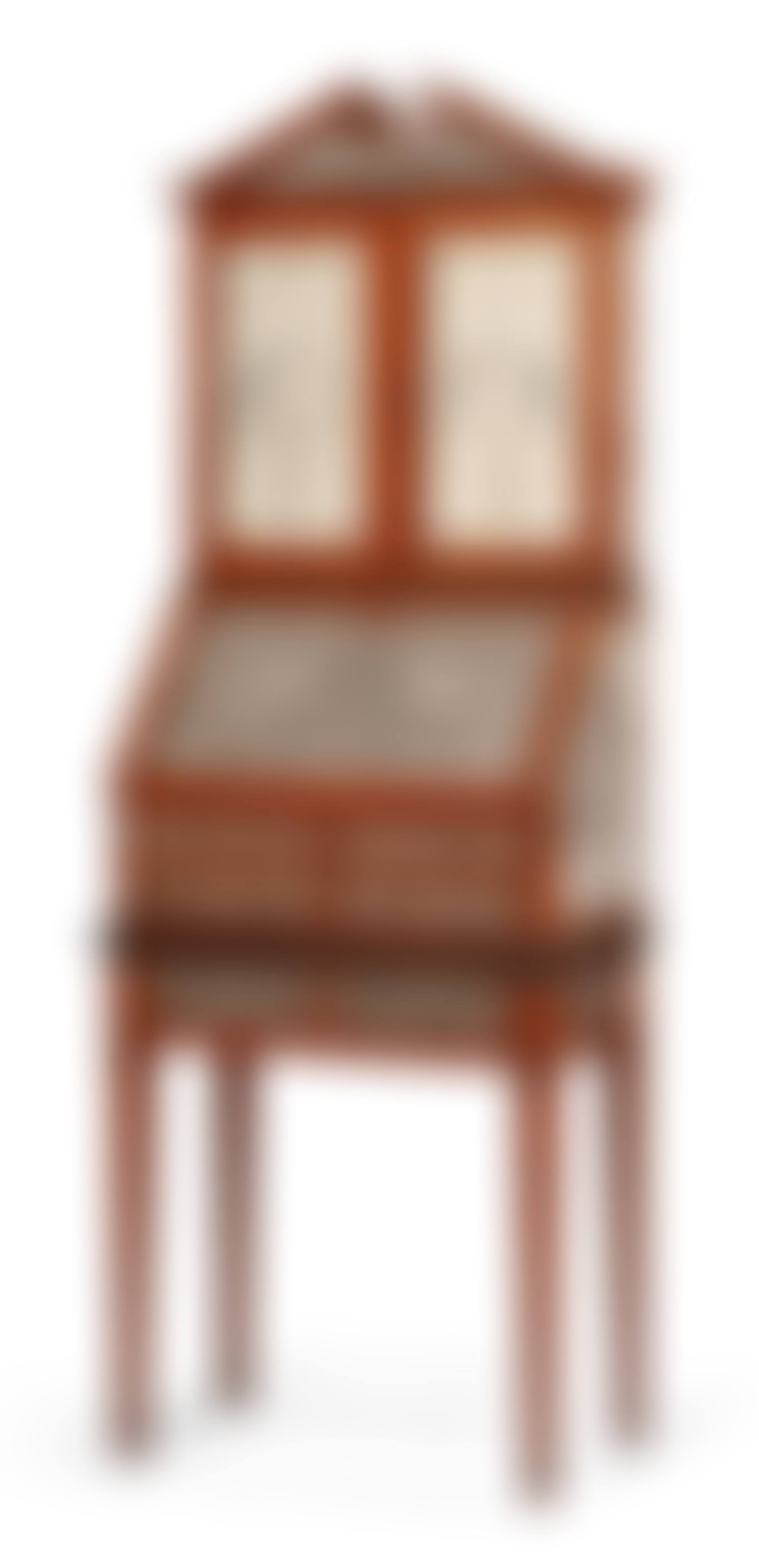 A DUTCH ENGRAVED GLASS-MOUNTED EBONY AND TULIPWOOD BUREAU CABINET (preview)