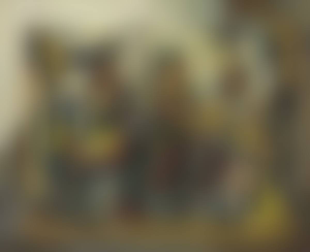 Three figures holding bowls (preview)