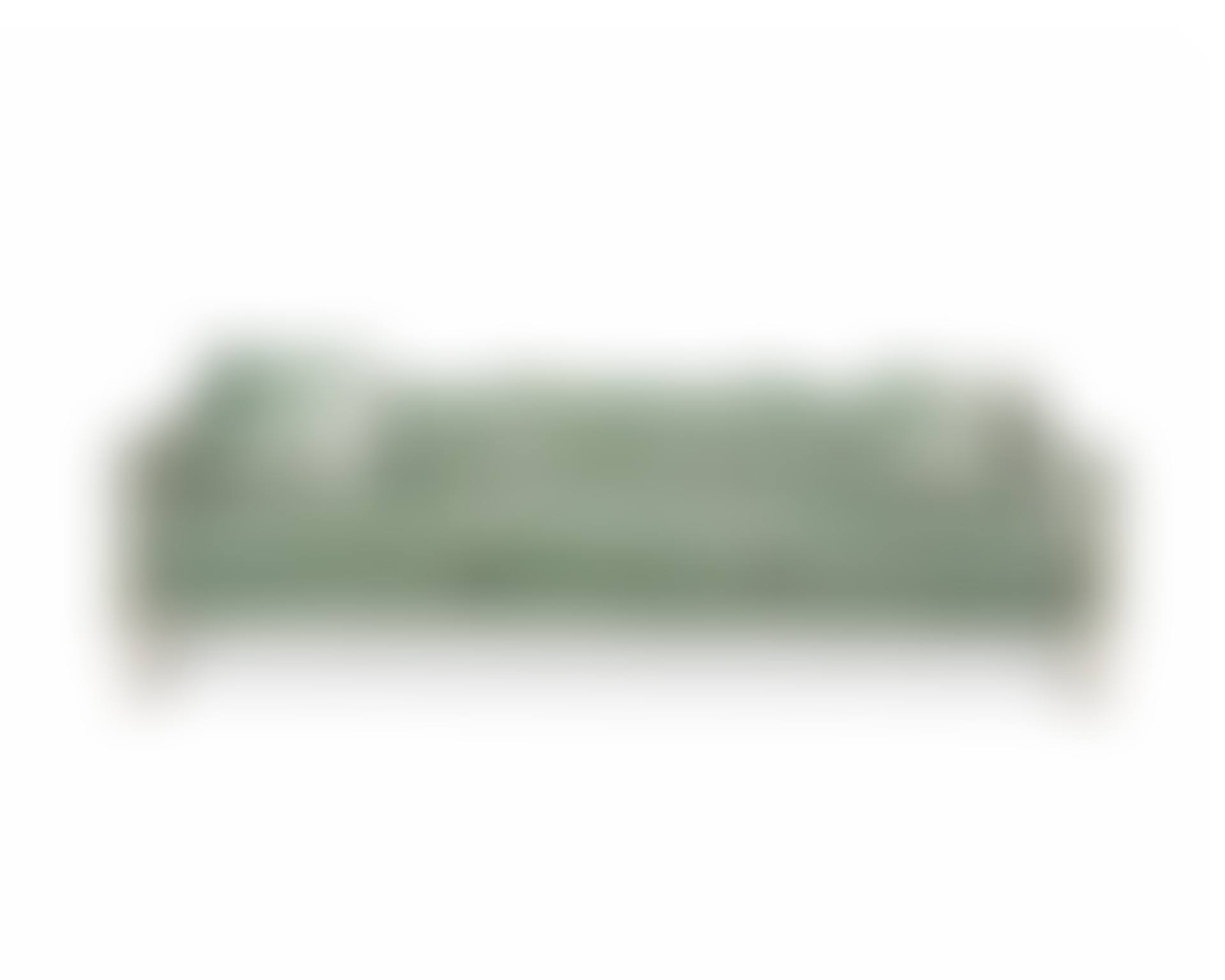 A chrome and green velvet sofa (preview)