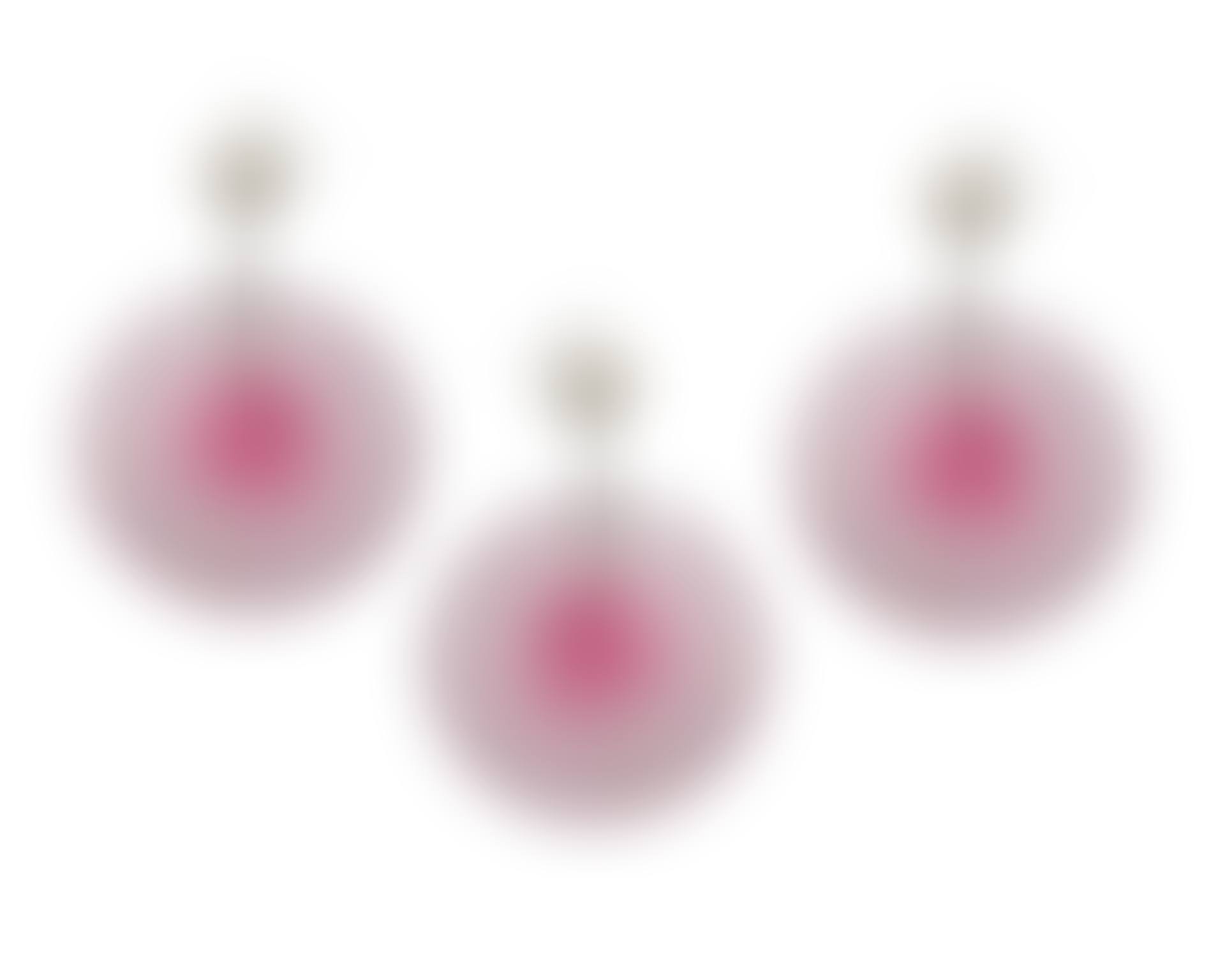 Three pink glass and chrome wall sconces (preview)