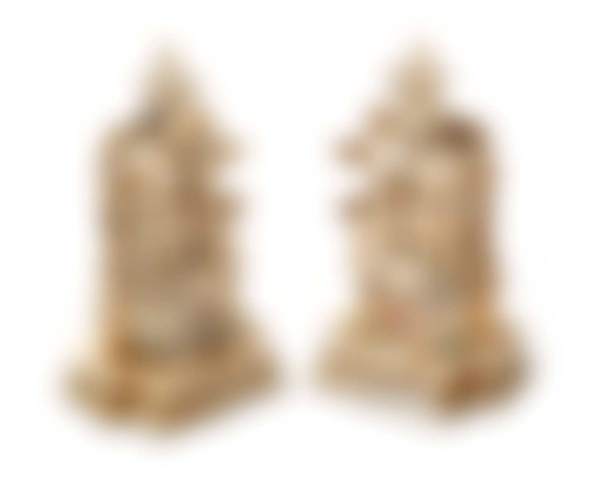 A pair of Chinese bone veneer imperial figures (preview)