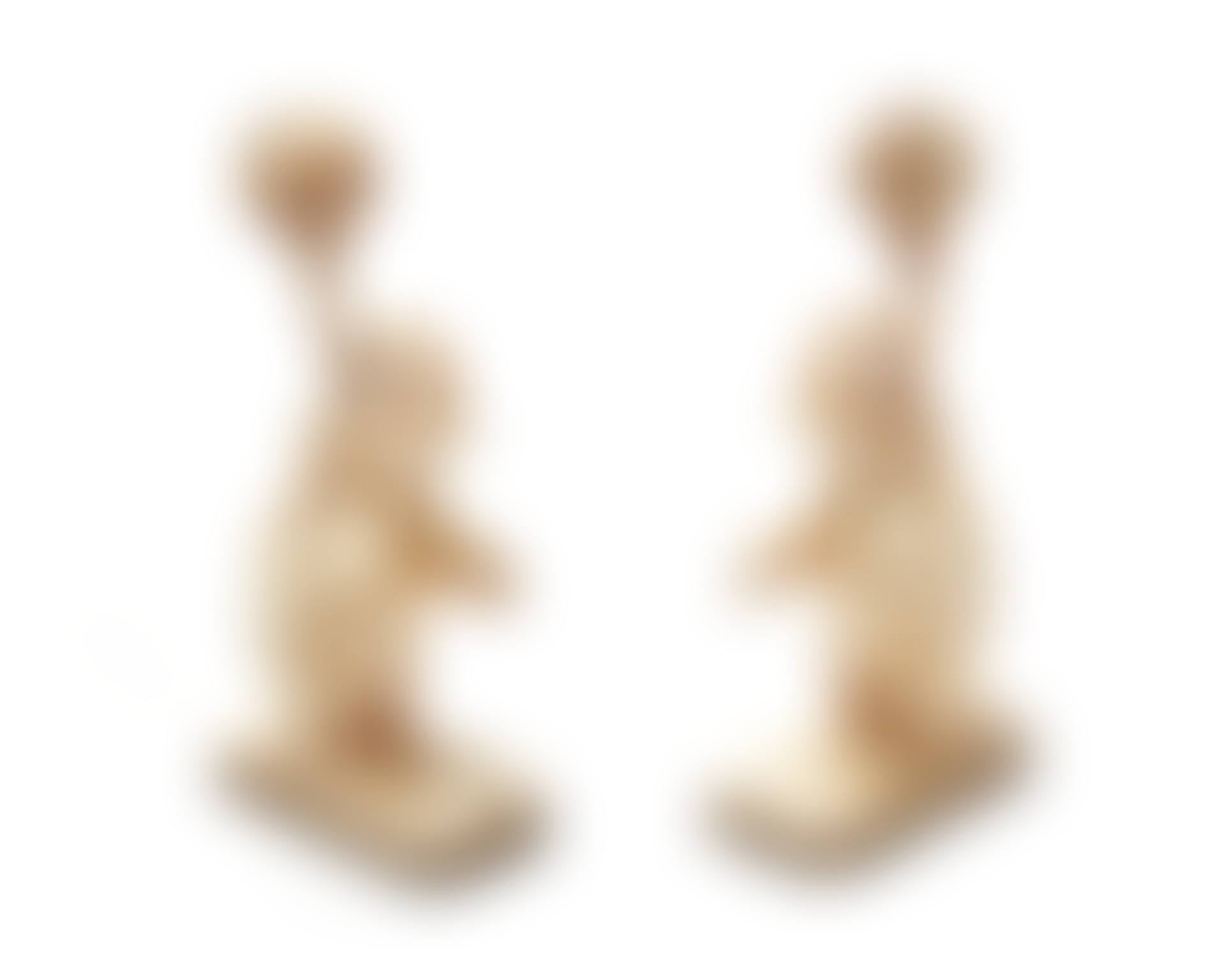 A pair of Chinese bone veneer elephant figures (preview)