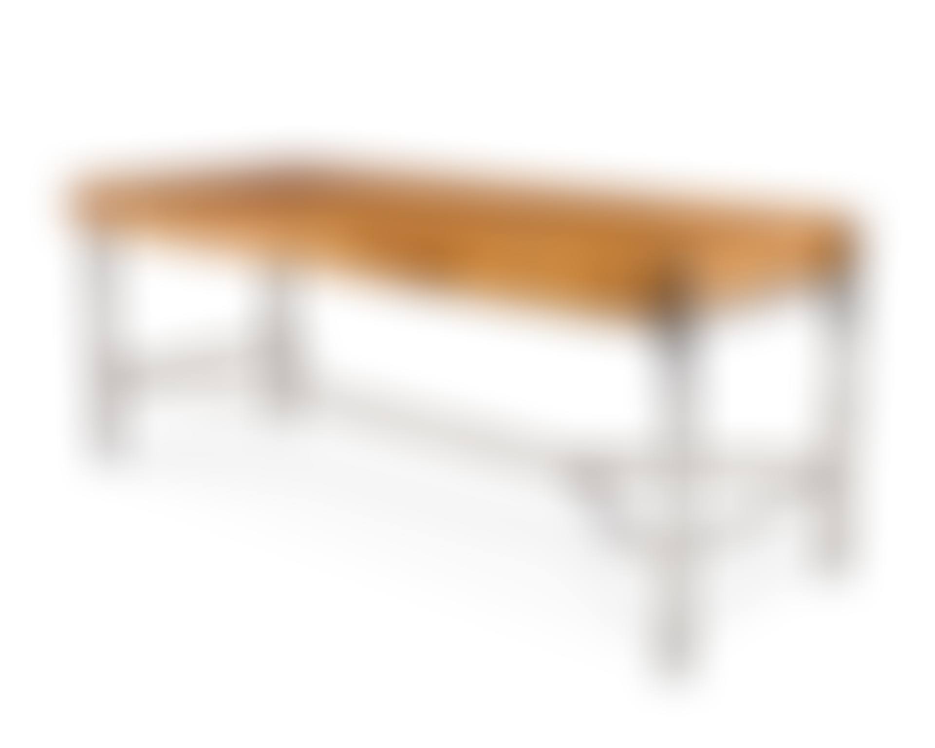 A Milo Baughman-style chrome and burlwood executive desk (preview)
