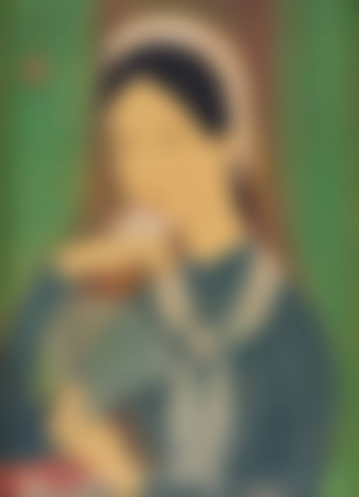 Jeune femme au lotus et à l'éventail (preview)