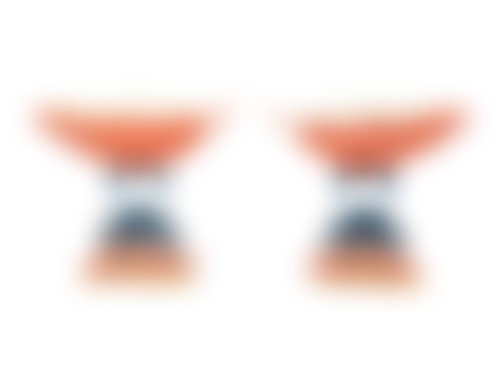 A Pair of Italian Glazed Ceramic Shell-form Compotes on Dolphin Supports (preview)