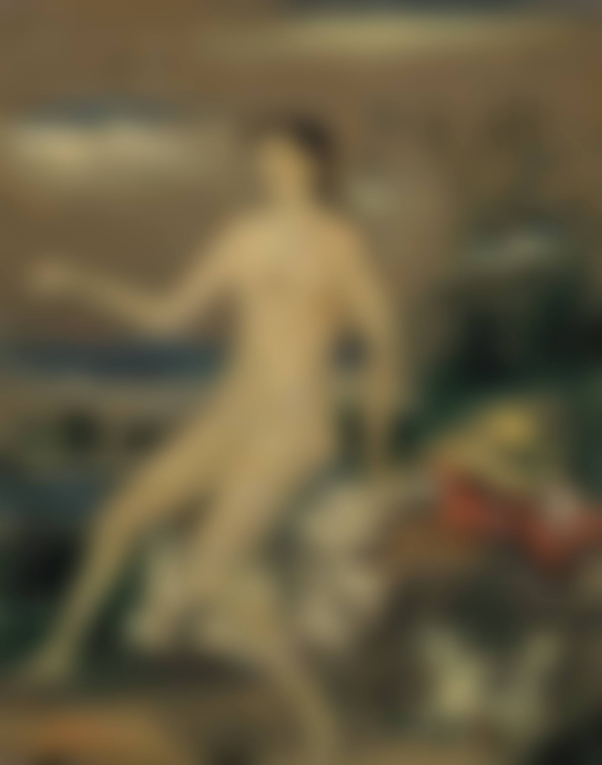 Nu au chien dans un paysage (preview)