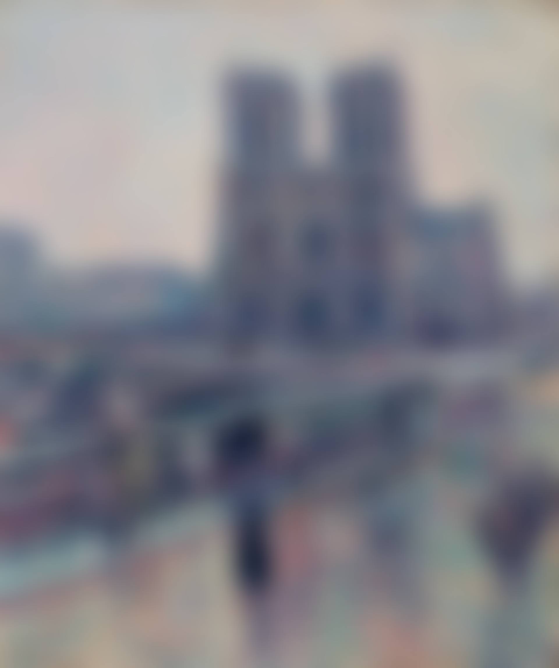 Bords de la Seine avec Notre-Dame sous la pluie (preview)