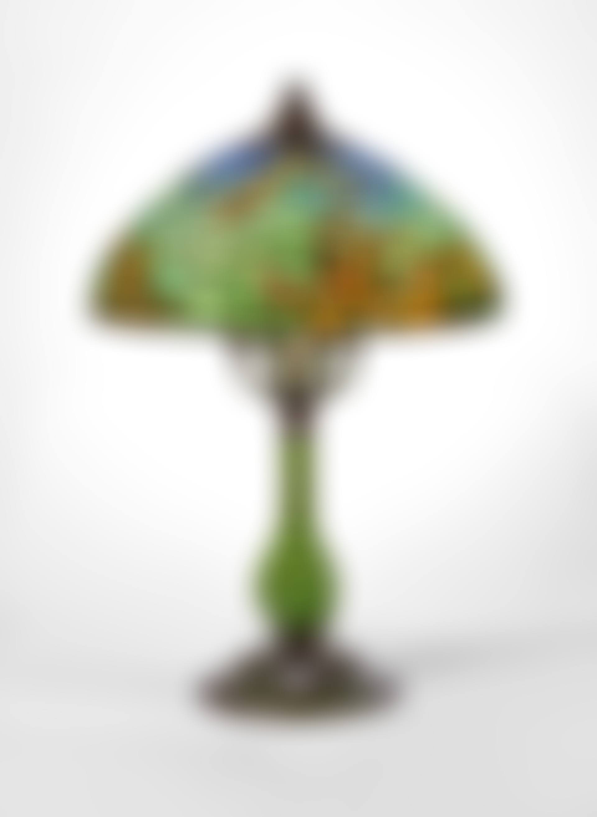 ‘Butterfly and Yellow Rose" Table Lamp; with a ‘Pineapple" base (preview)