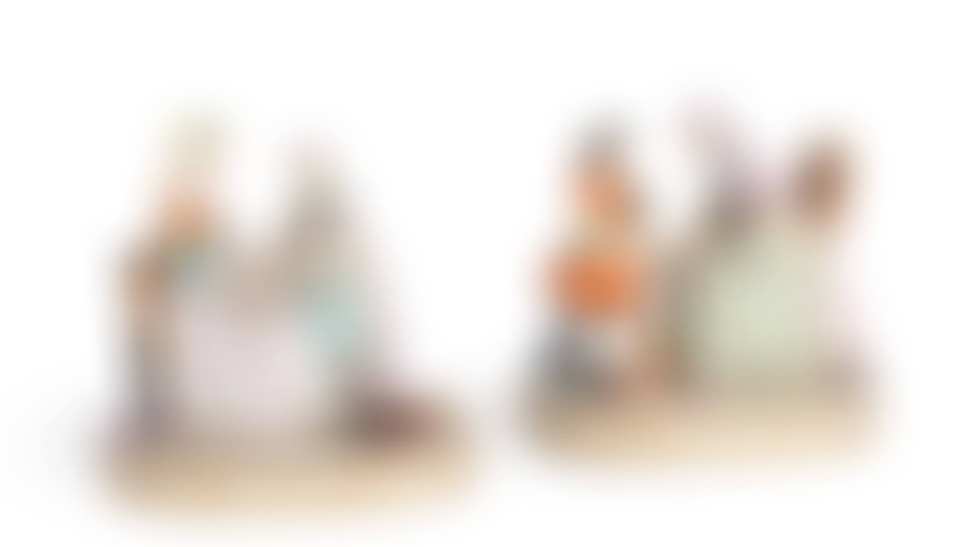 Two French porcelain figural groups after Chardin (preview)