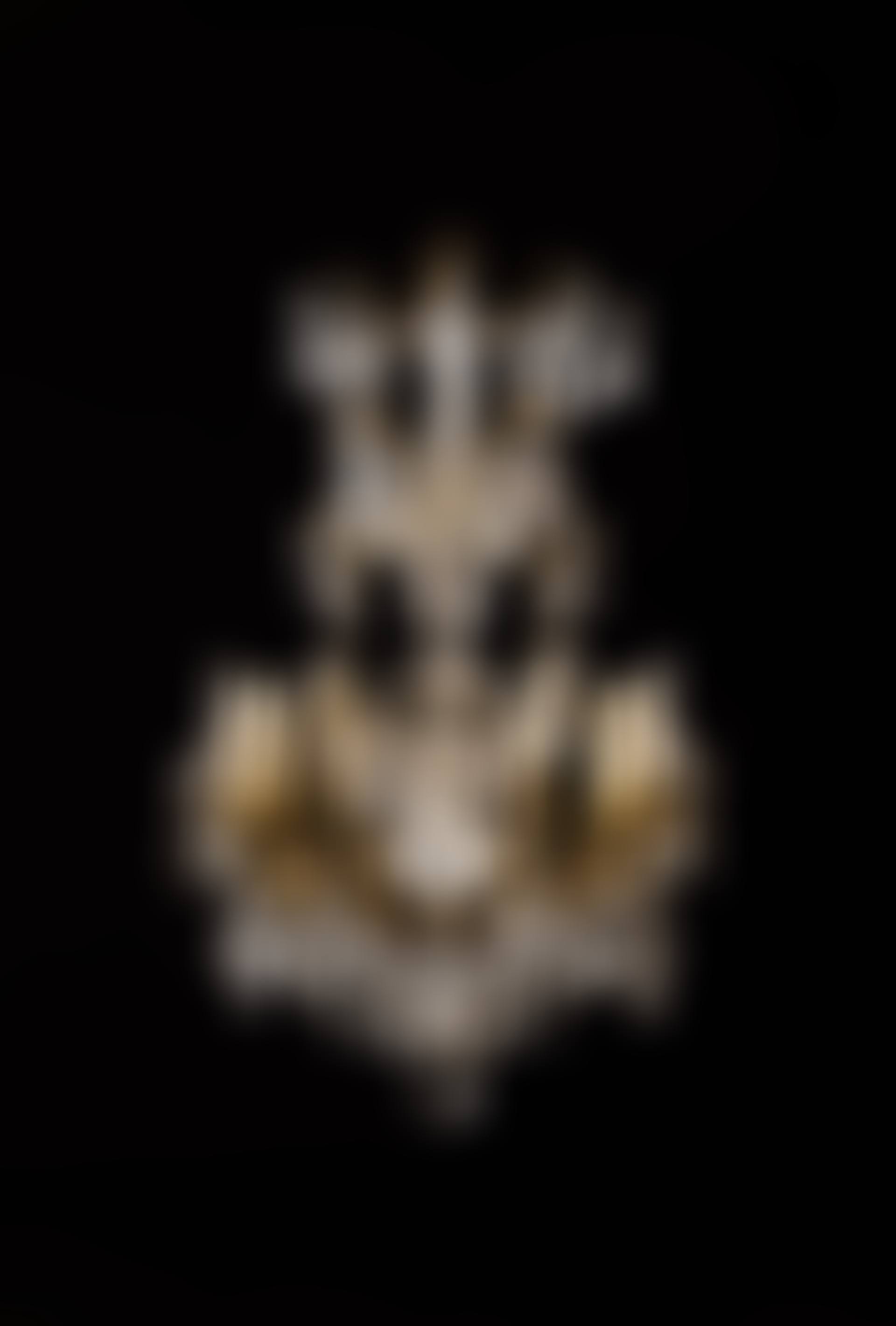A Louis XV style varnished-bronze, rock crystal and glass chandelier (preview)