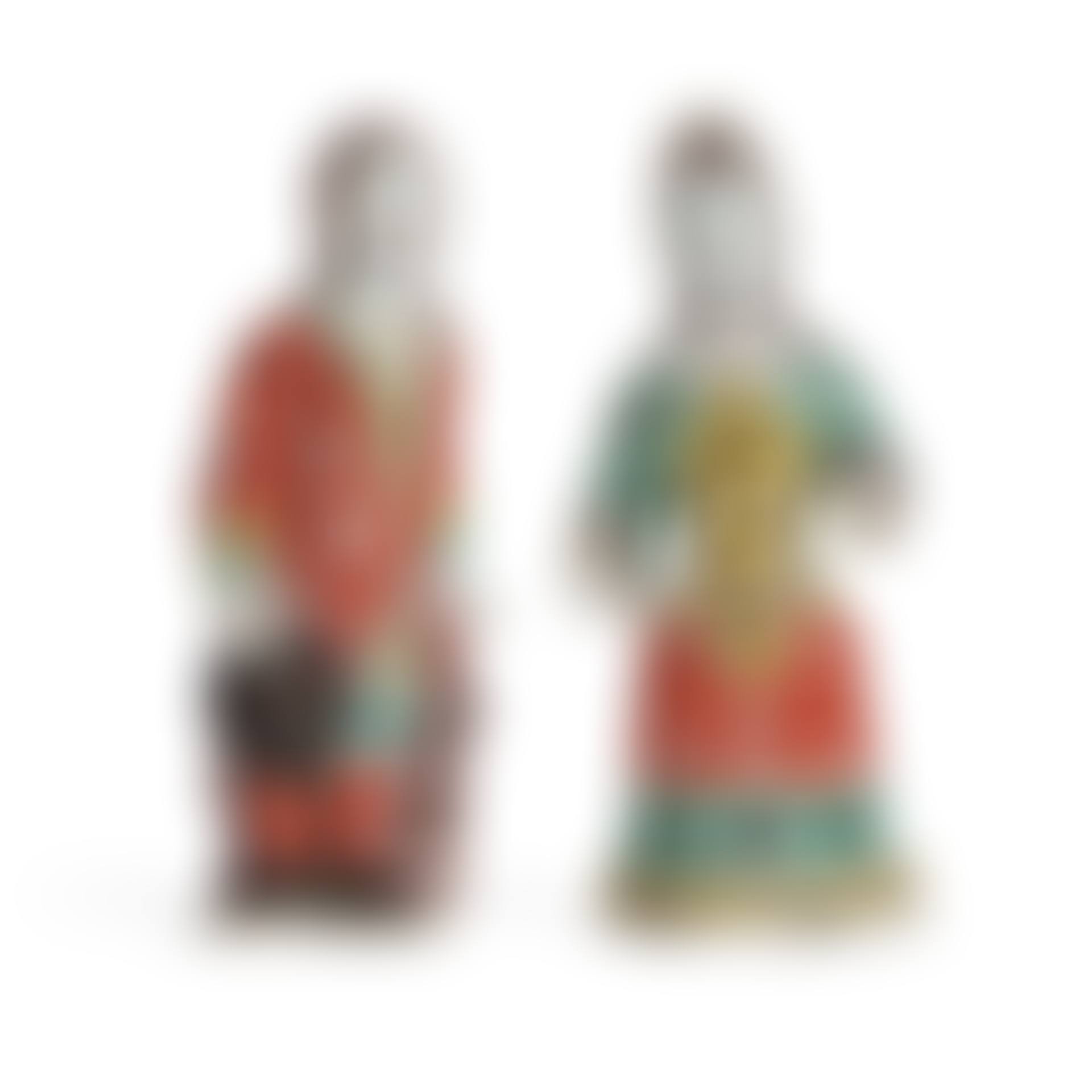 A PAIR OF CHINESE EXPORT PORCELAIN "EUROPEAN SUBJECT" COURT FIGURES (preview)