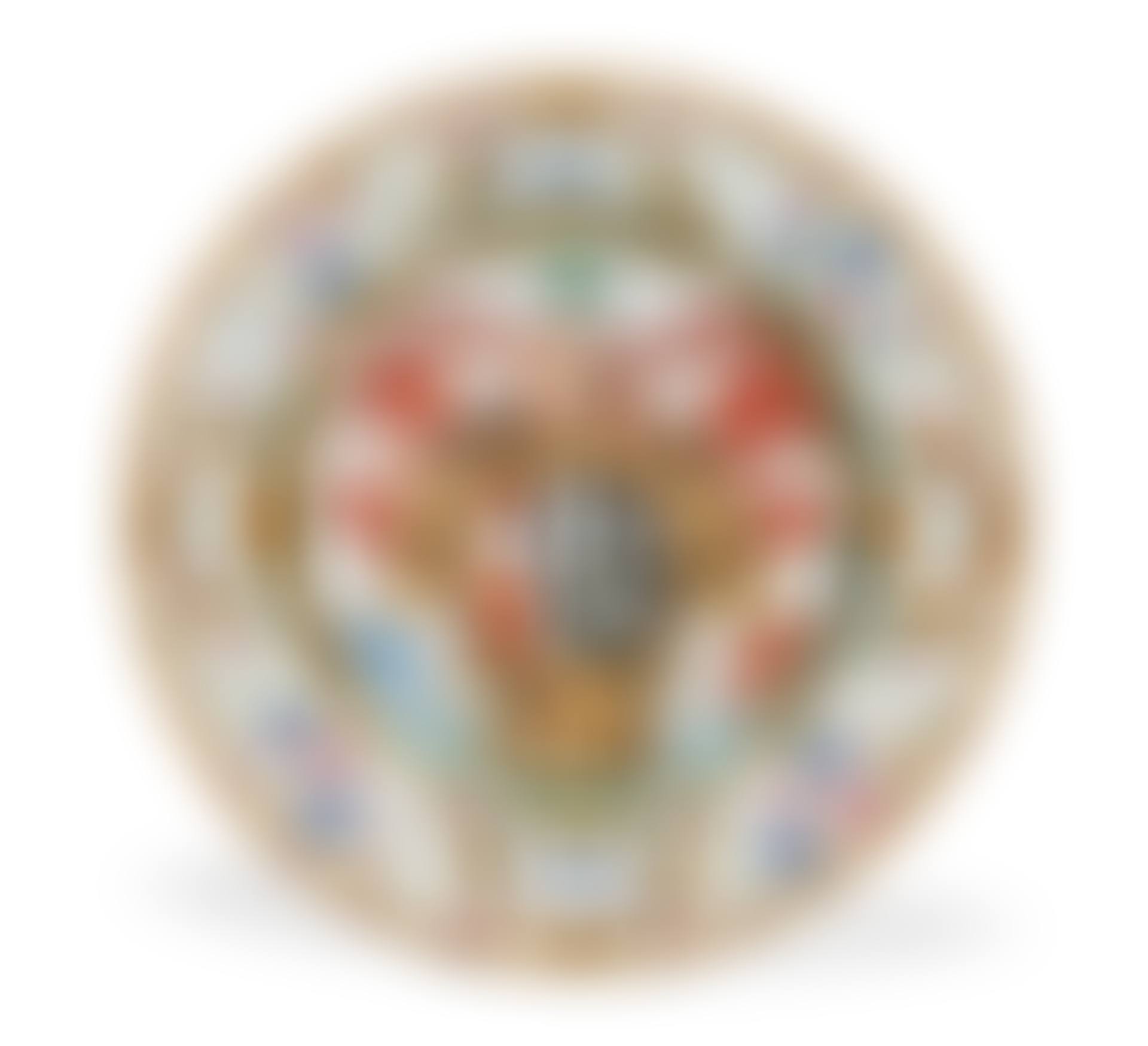 A CHINESE EXPORT PORCELAIN "ENGLISH MARKET" ARMORIAL SOUP-PLATE FROM THE LEAKE OKEOVER SERVICE (preview)