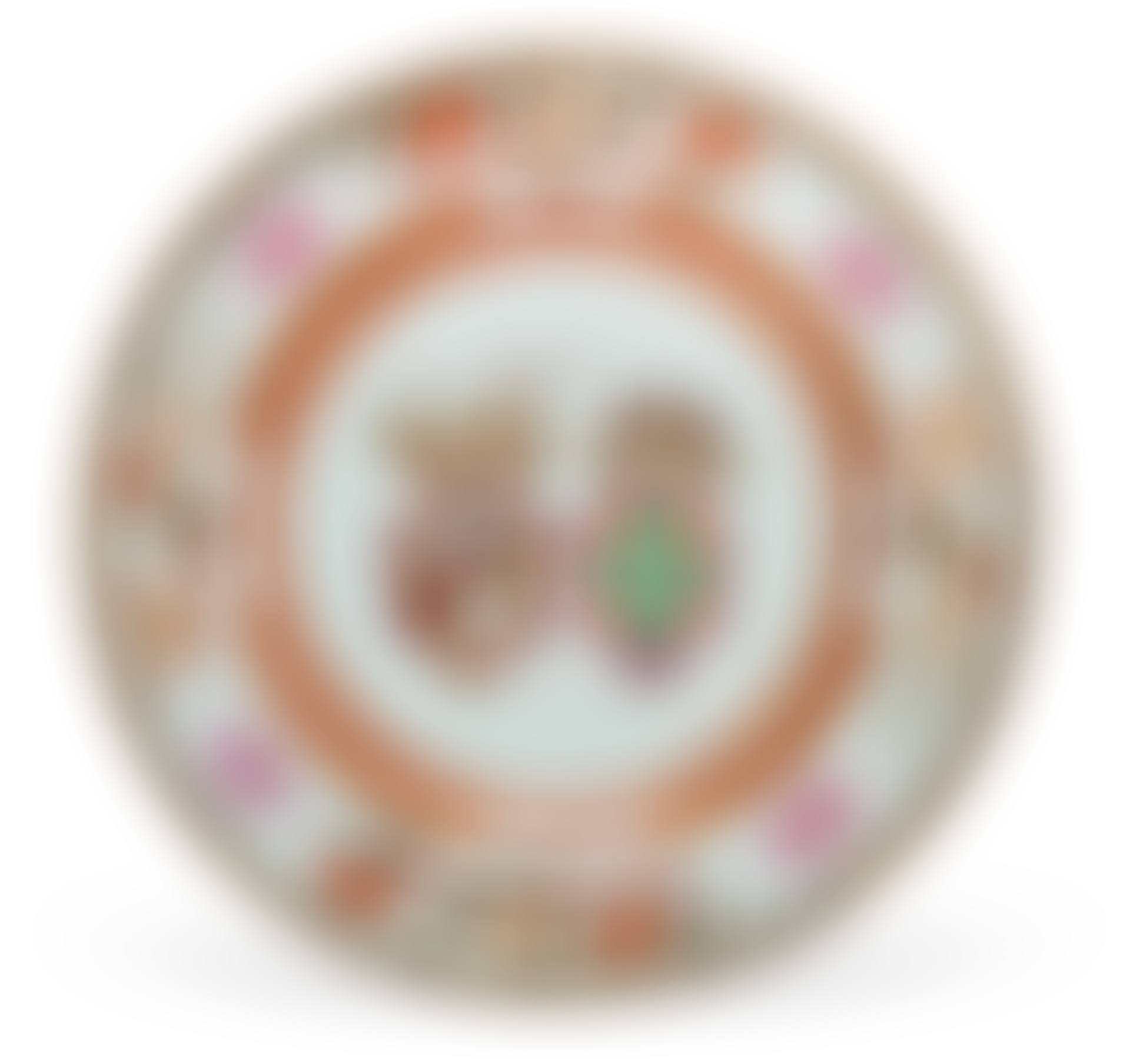 A CHINESE EXPORT PORCELAIN "ITALIAN MARKET" ARMORIAL CHARGER (preview)