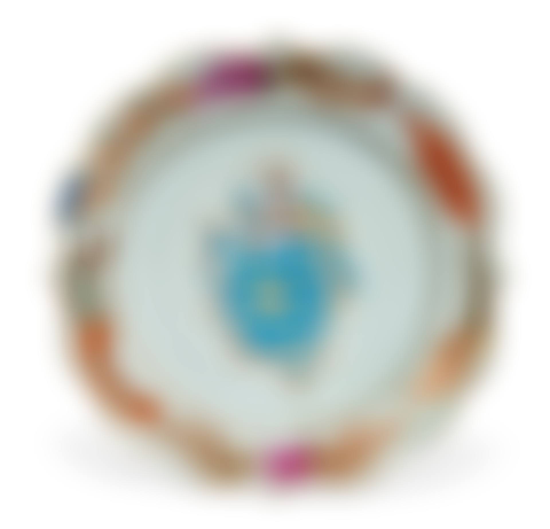 A CHINESE EXPORT PORCELAIN "DUTCH MARKET" ARMORIAL DISH (preview)