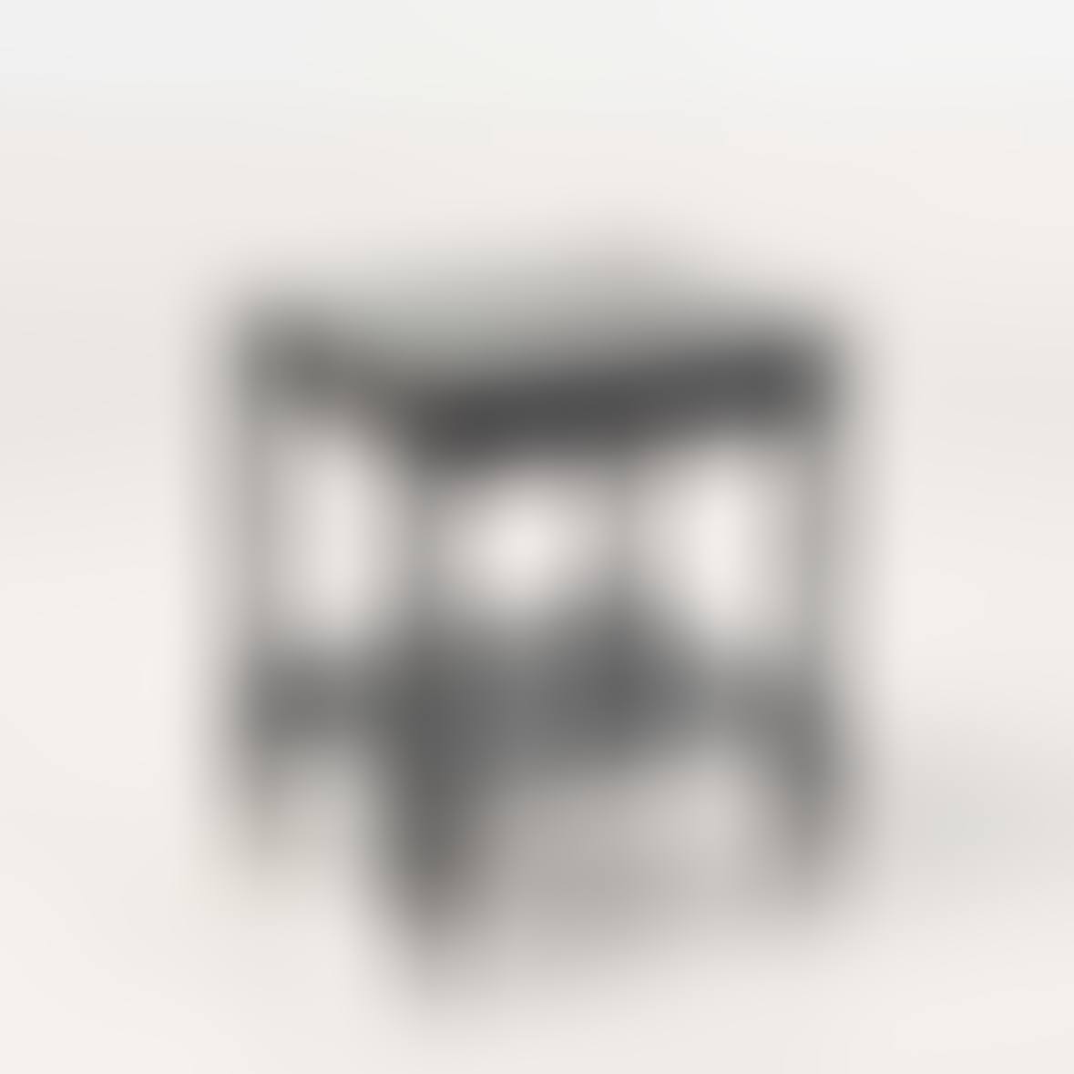 Small blackened wooden bedside table (preview)