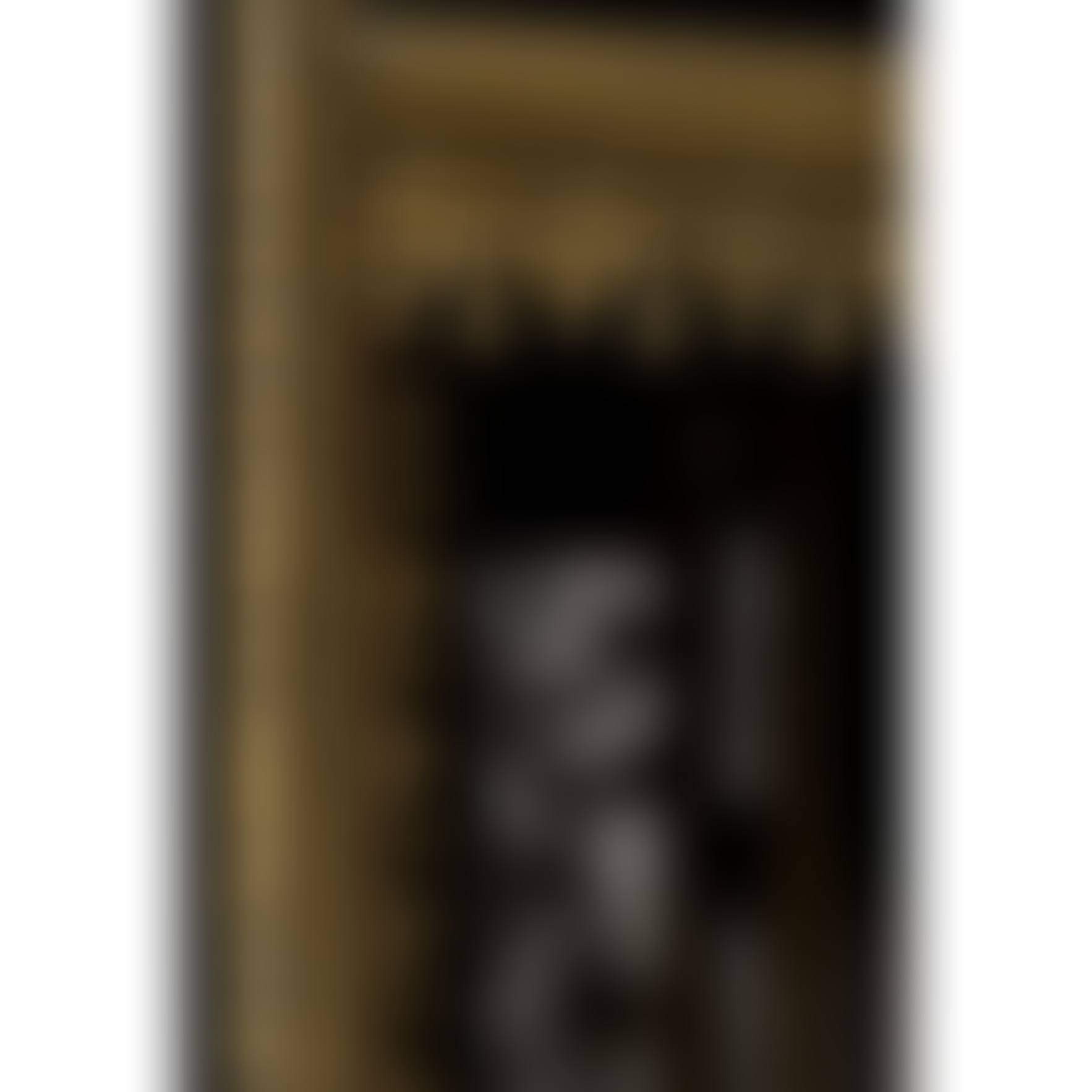 Fireplace in lacquered wood and blackened sheet metal, decorated with a gilded bronze frame with lambrequins (preview)