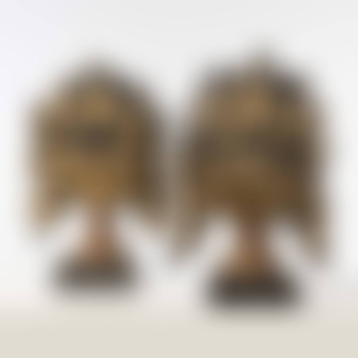 Two vases of foliage and flowers in patinated and gilded wood (preview)