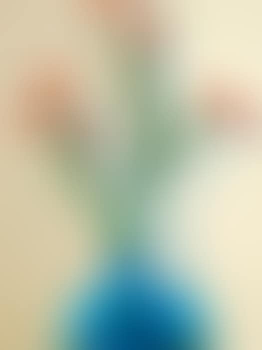 Orange Flowers in Blue Vase (preview)