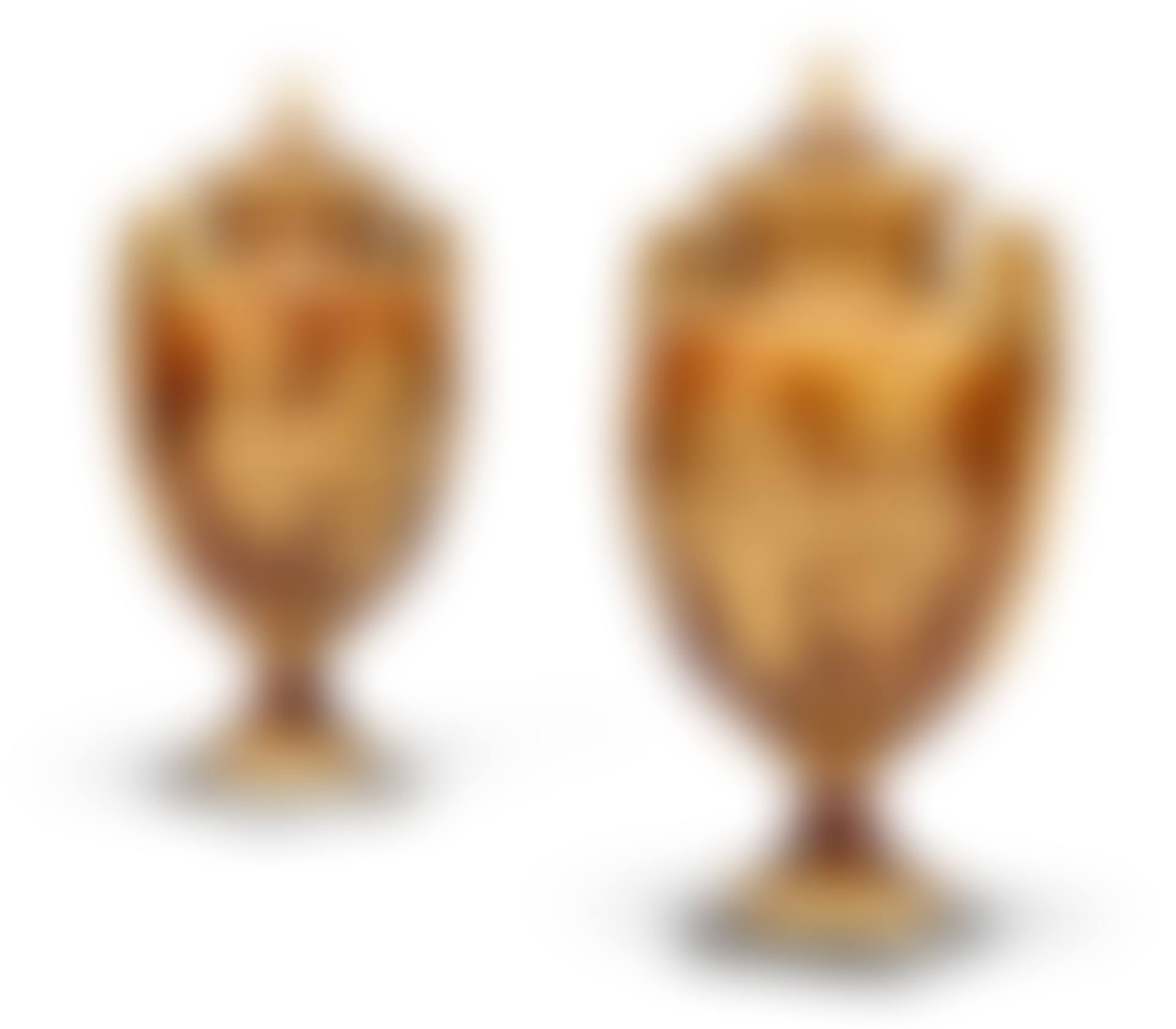A PAIR OF SEVRES PORCELAIN TORTOISESHELL-GROUND TWO-HANDLED VASES AND COVERS (preview)