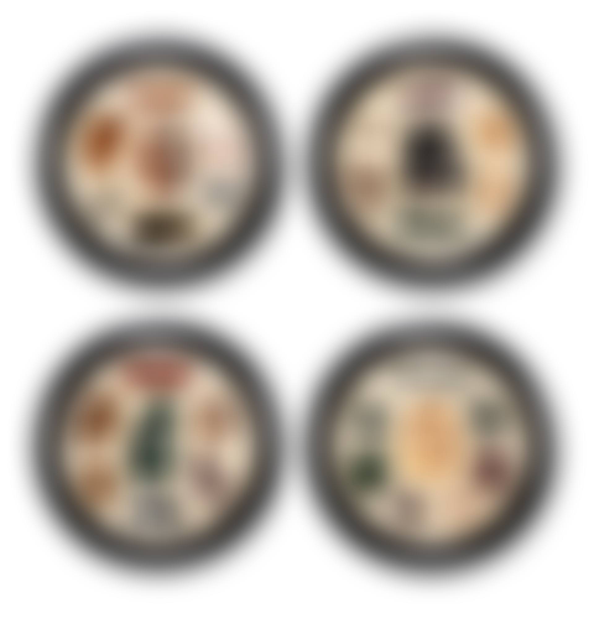 A SET OF FOUR ITALIAN GRAND TOUR MARBLE INSET LITHOTHEQUES (preview)