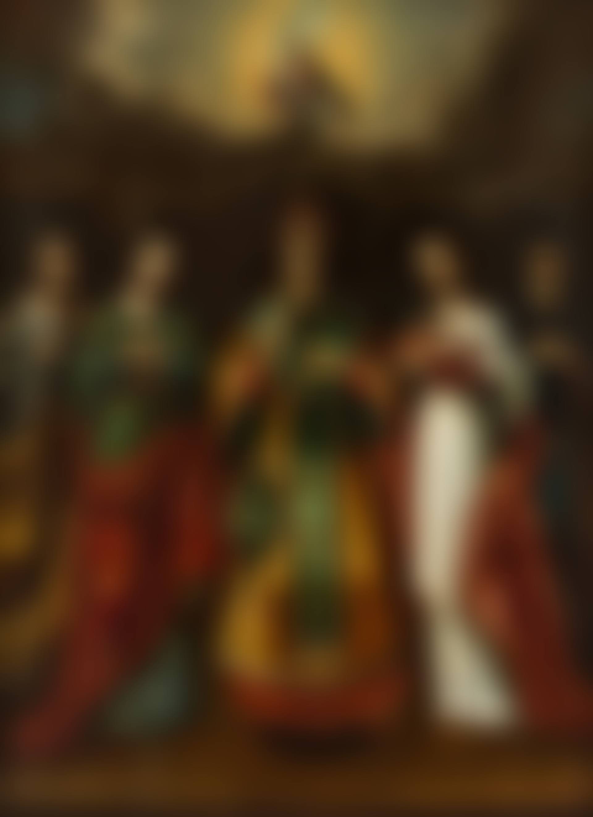 A RUSSIAN ICON OF SELECTED SAINTS AND CHRIST IN MAJESTY (preview)