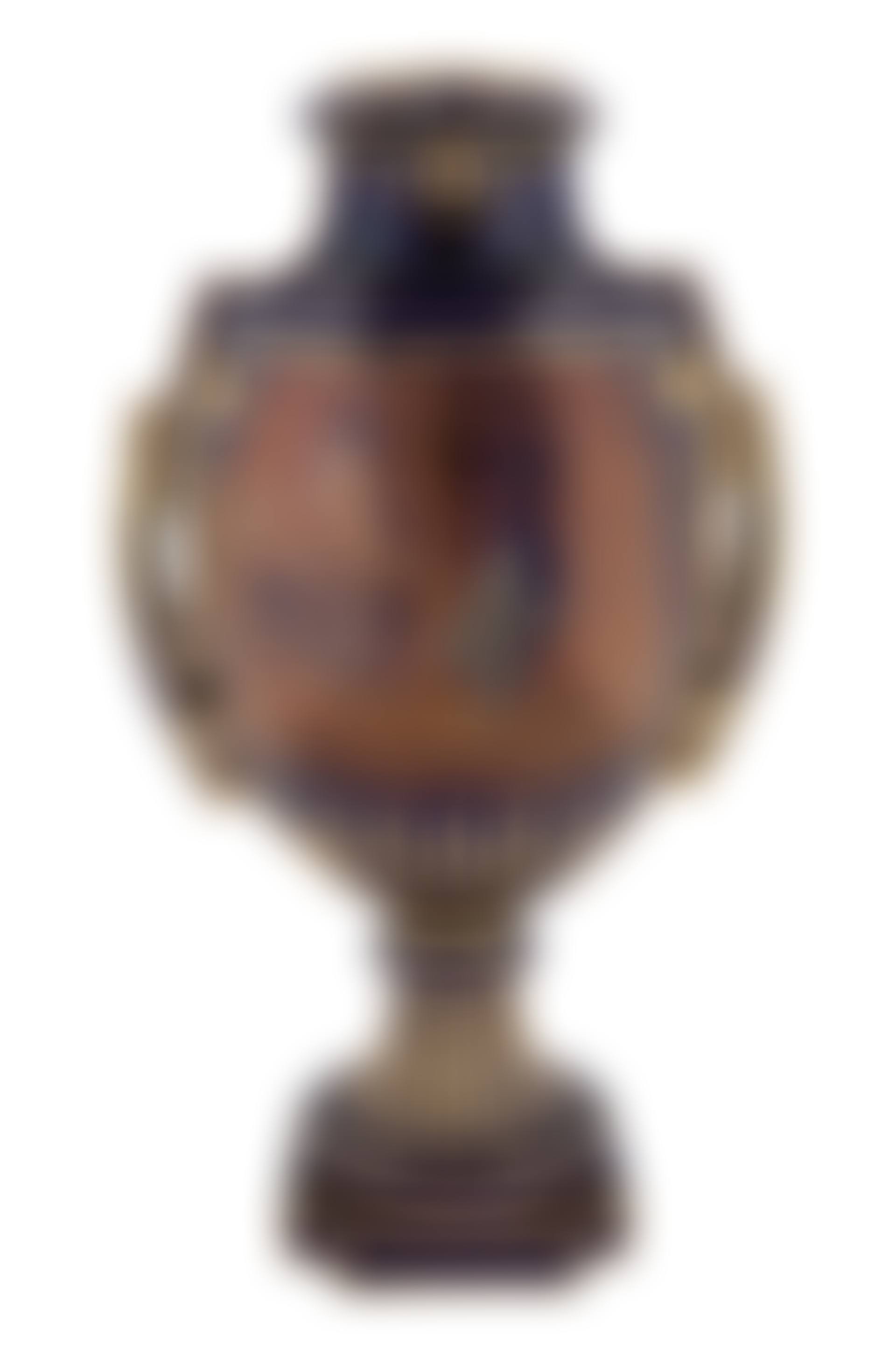 A PORCELAIN COBALT AND GILT VASE (preview)