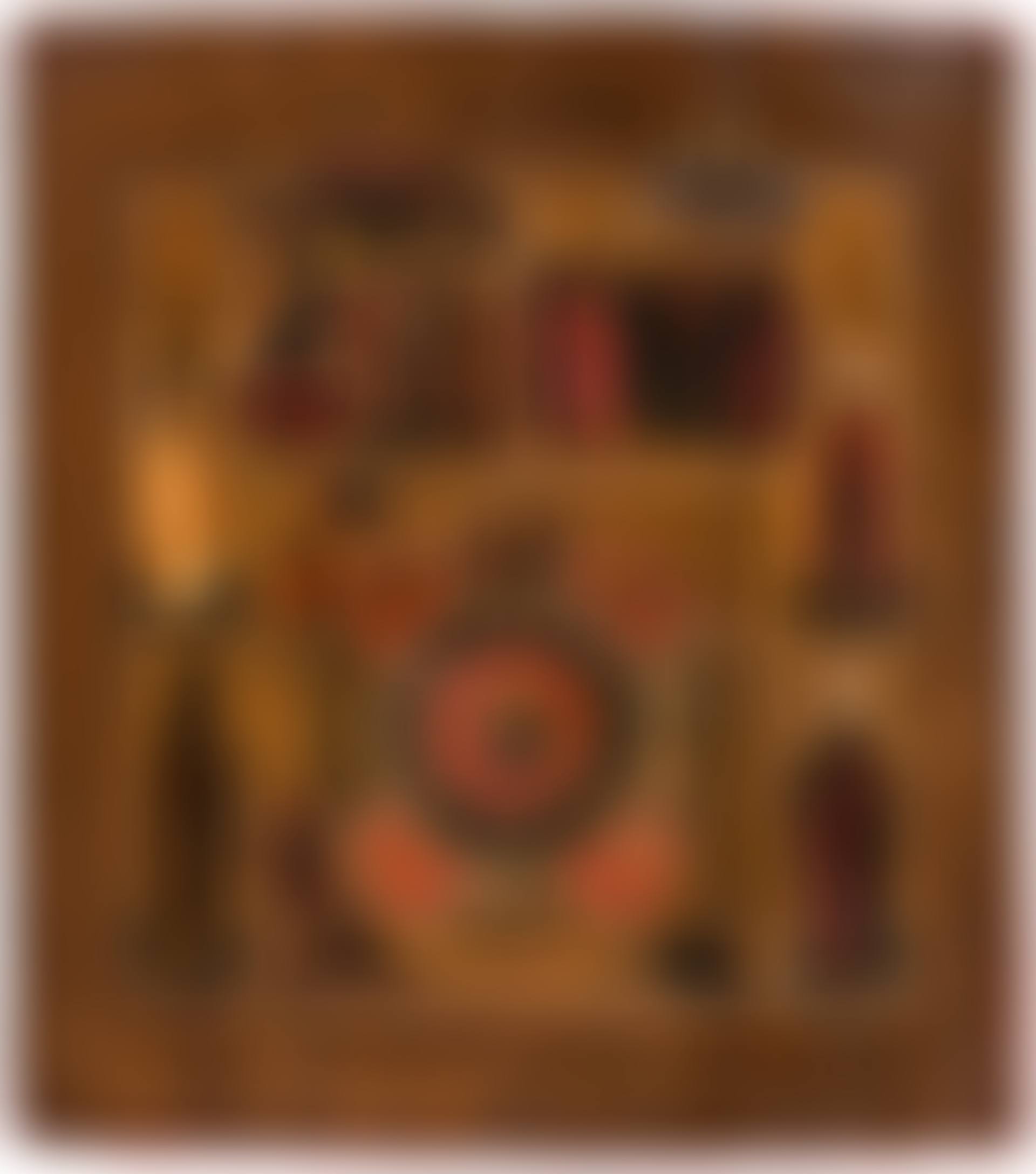 A COMPLEX RUSSIAN ICON WITH SELECT SAINTS, SCENES AND THE ALL SEEING EYE OF GOD (preview)