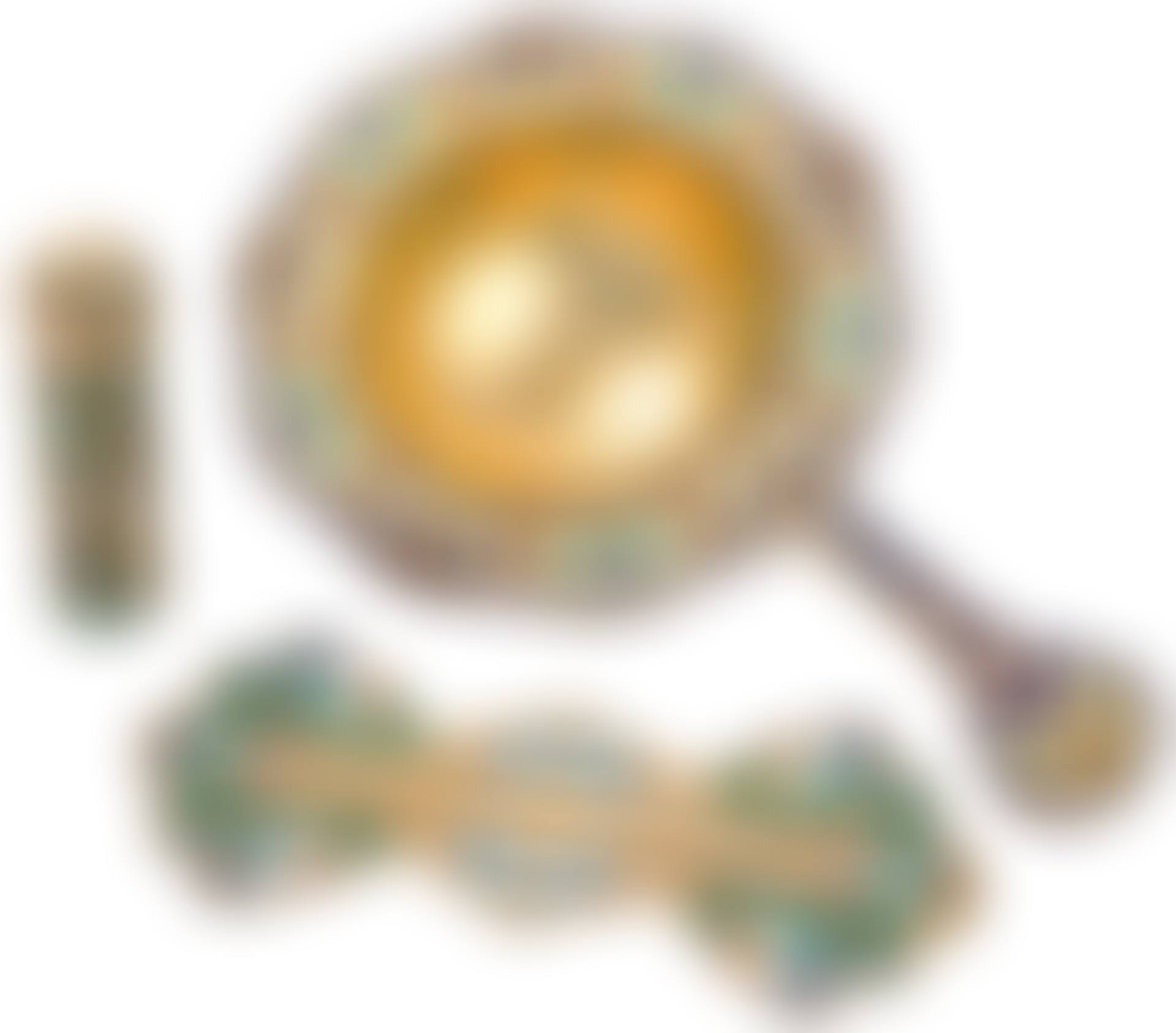 A GROUP OF THREE GILT SILVER AND ENAMEL RUSSIAN REVIVAL STYLE OBJECTS (preview)