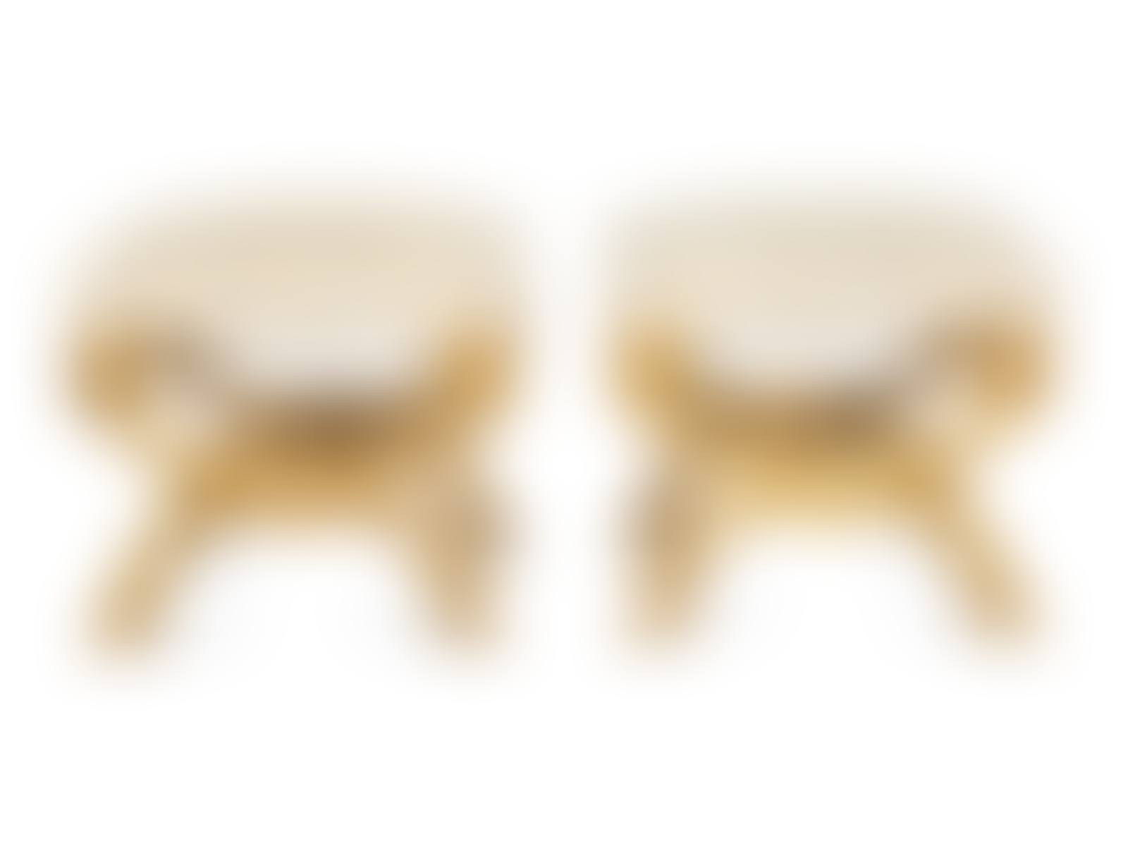 A Pair of Empire Style Giltwood Curule-Form Tabourets (preview)