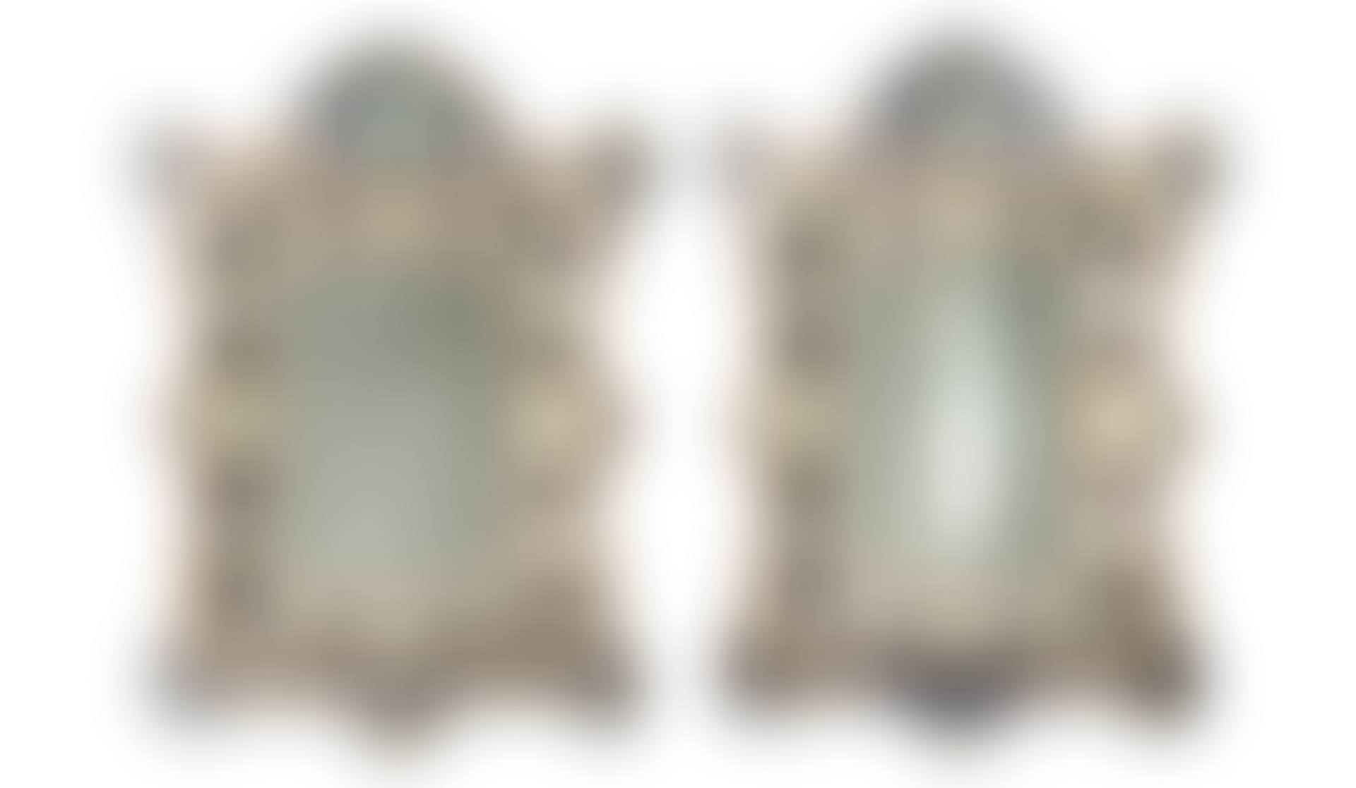 A pair of Italian giltwood, etched and blue glass mirrors (preview)